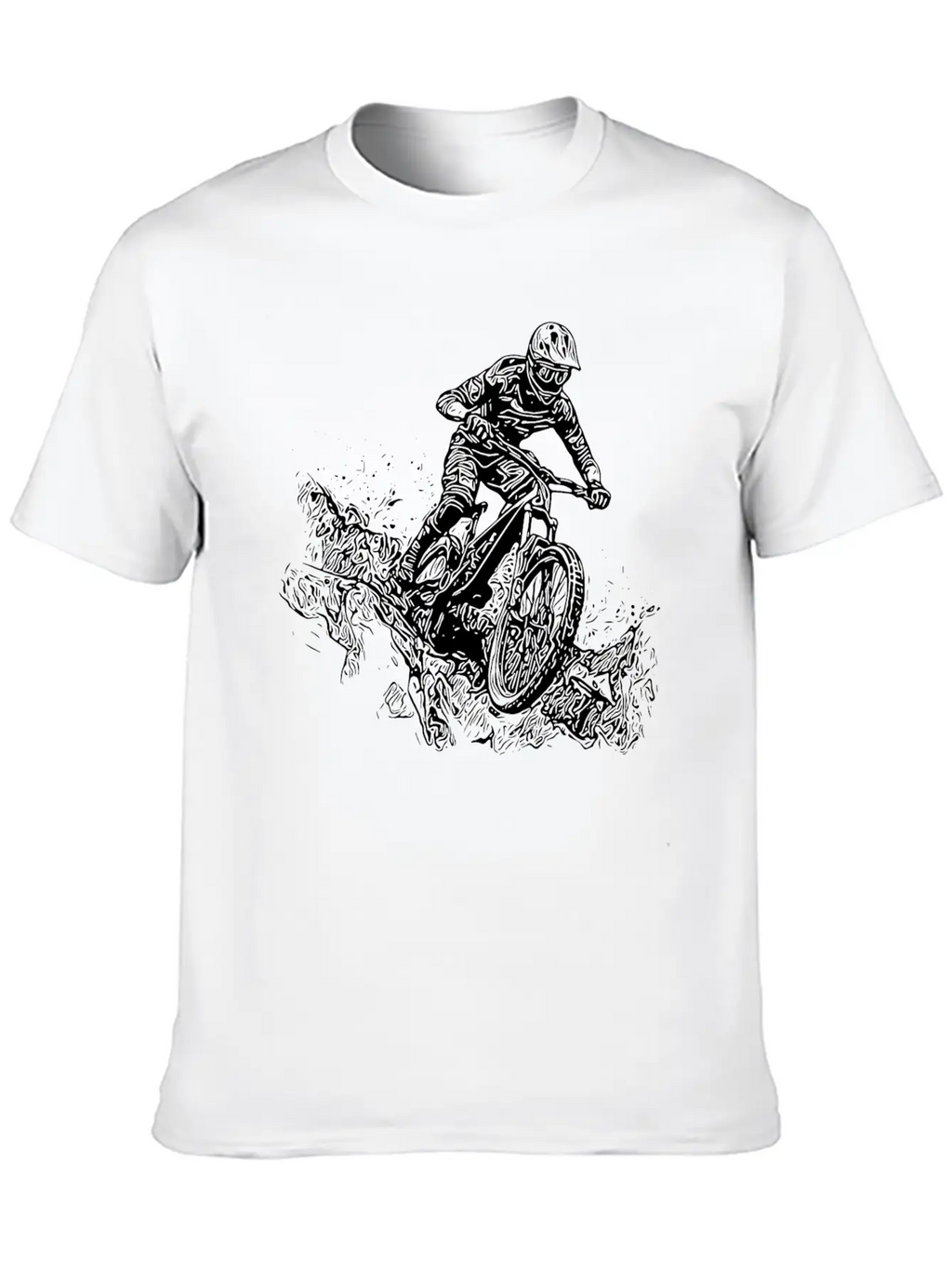 Cyclists Mountain Bikers Rain Mud Downhill Essential Cotton Tee For Daily Outfits – Unisex Style