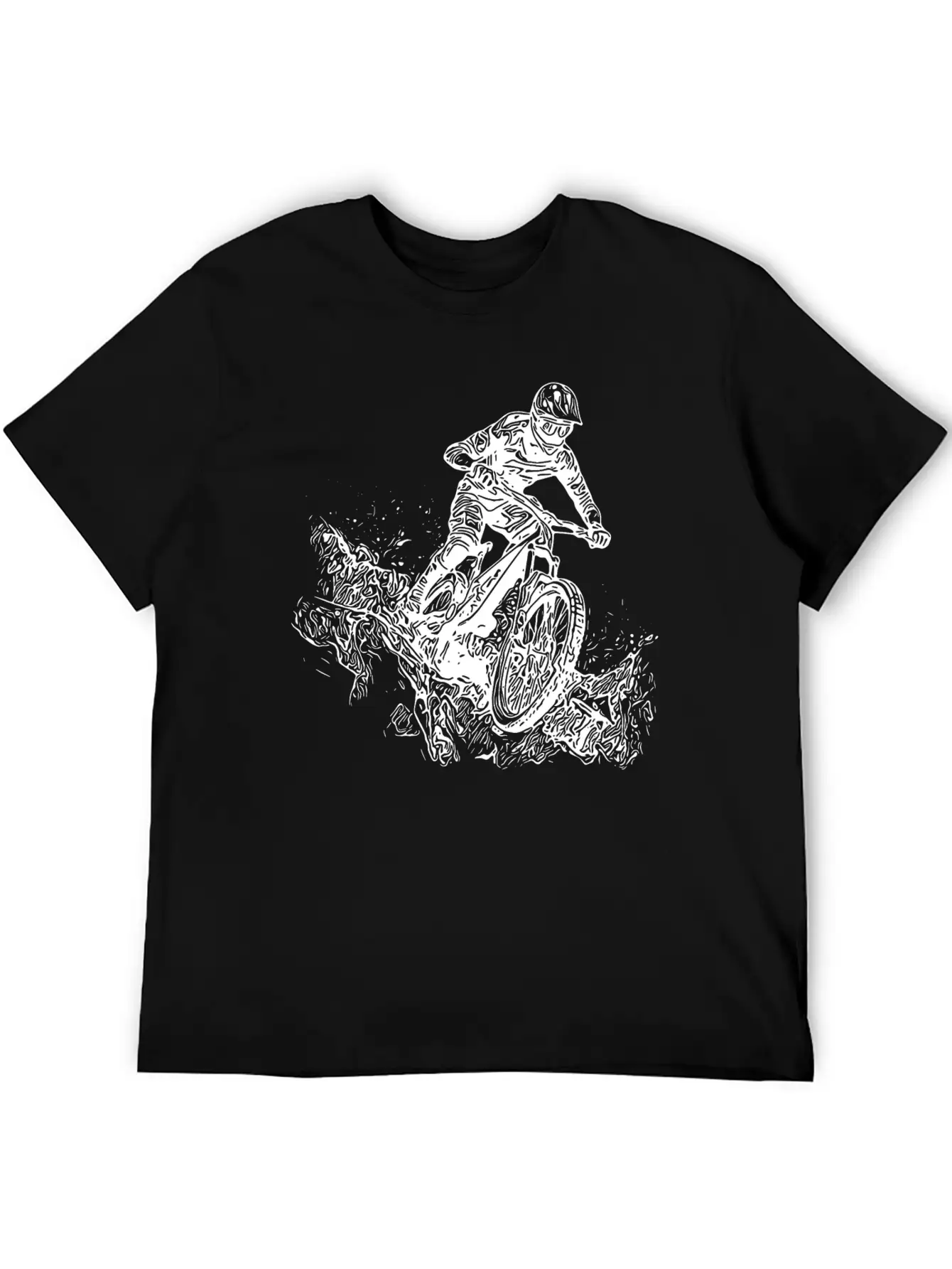 Cyclists Mountain Bikers Rain Mud Downhill Essential Cotton Tee For Daily Outfits – Unisex Style