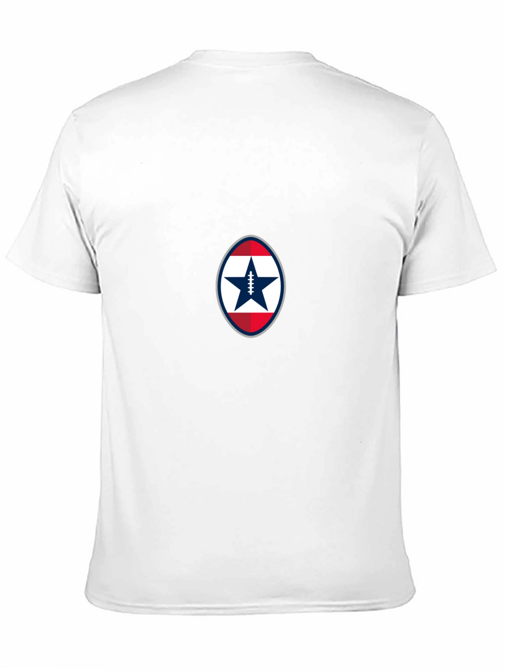 Patriotic Football Star Black T-Shirt