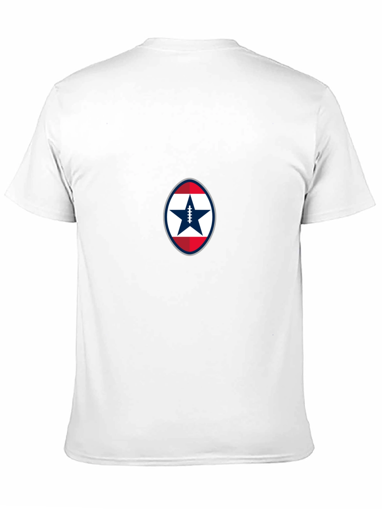 Patriotic Football Star Black T-Shirt