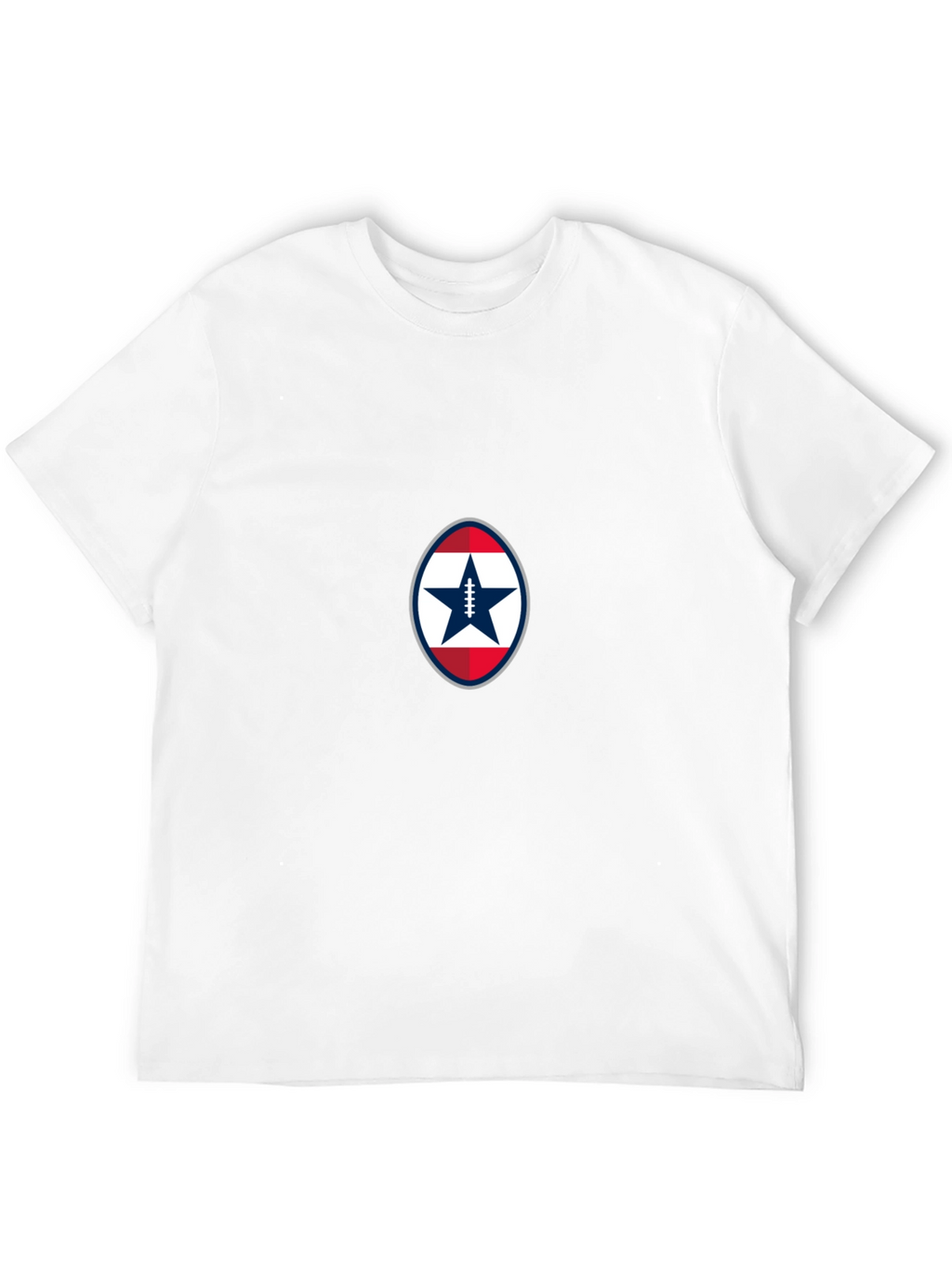 Patriotic Football Star Black T-Shirt