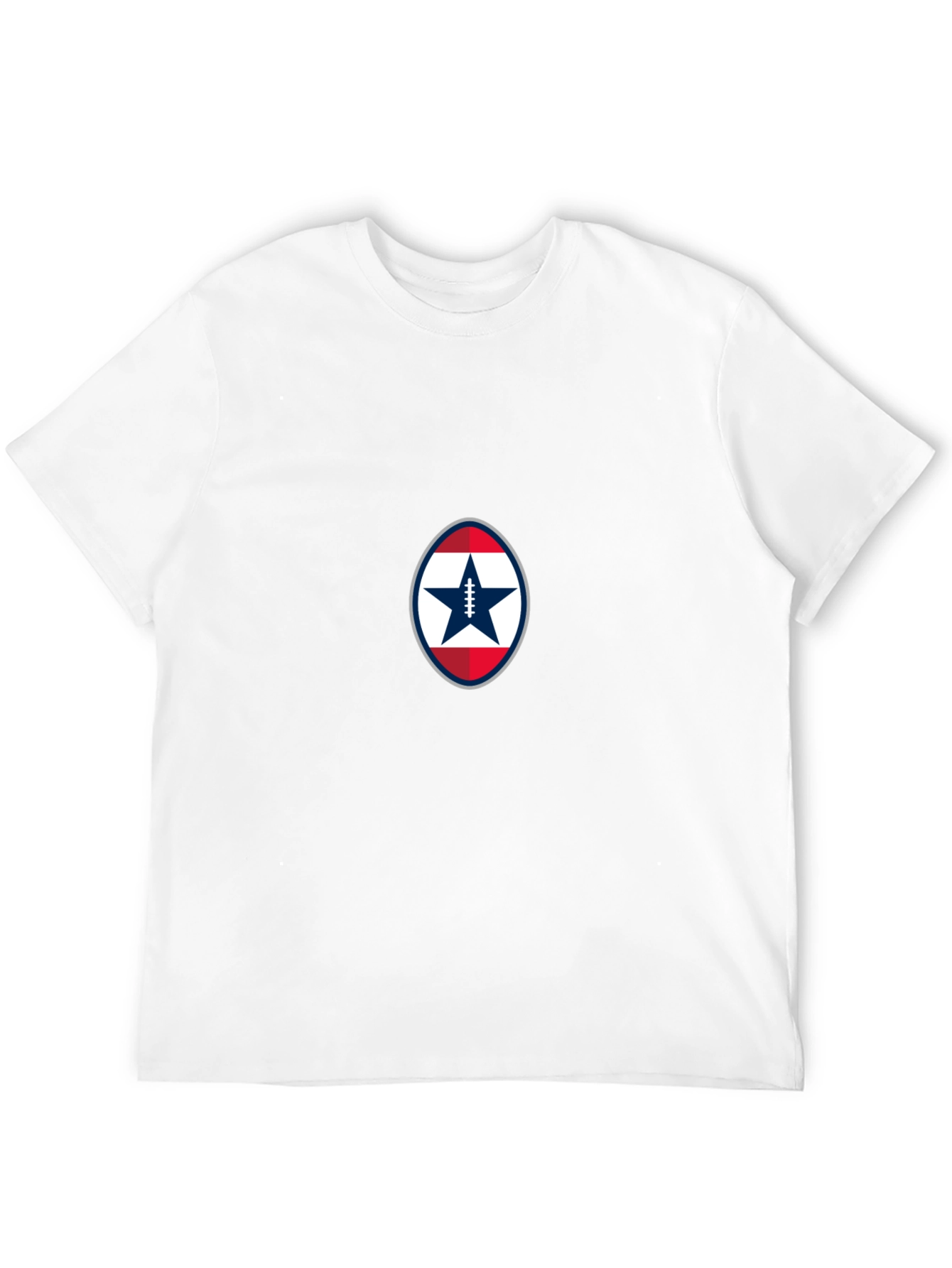 Patriotic Football Star Black T-Shirt