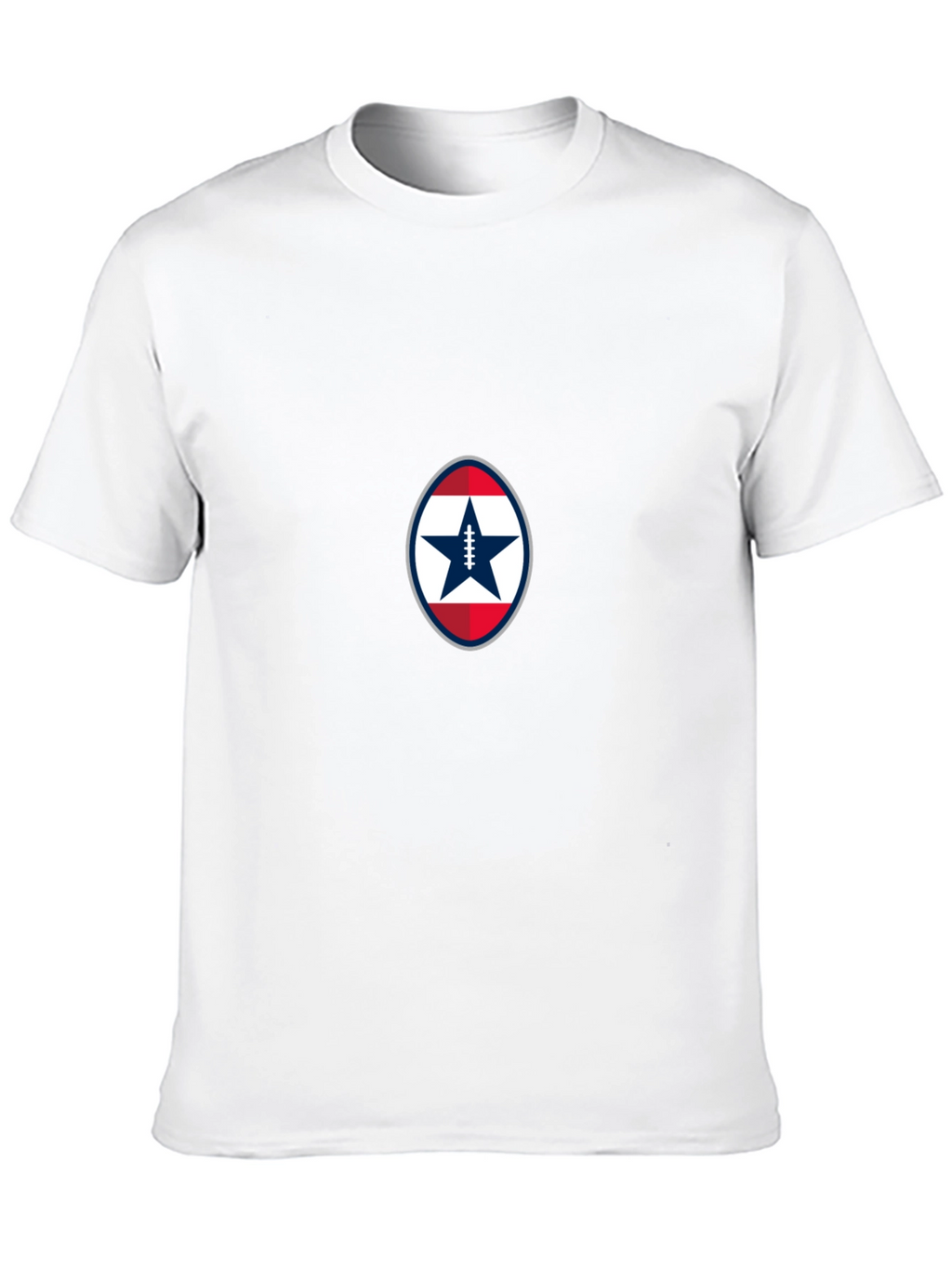 Patriotic Football Star Black T-Shirt