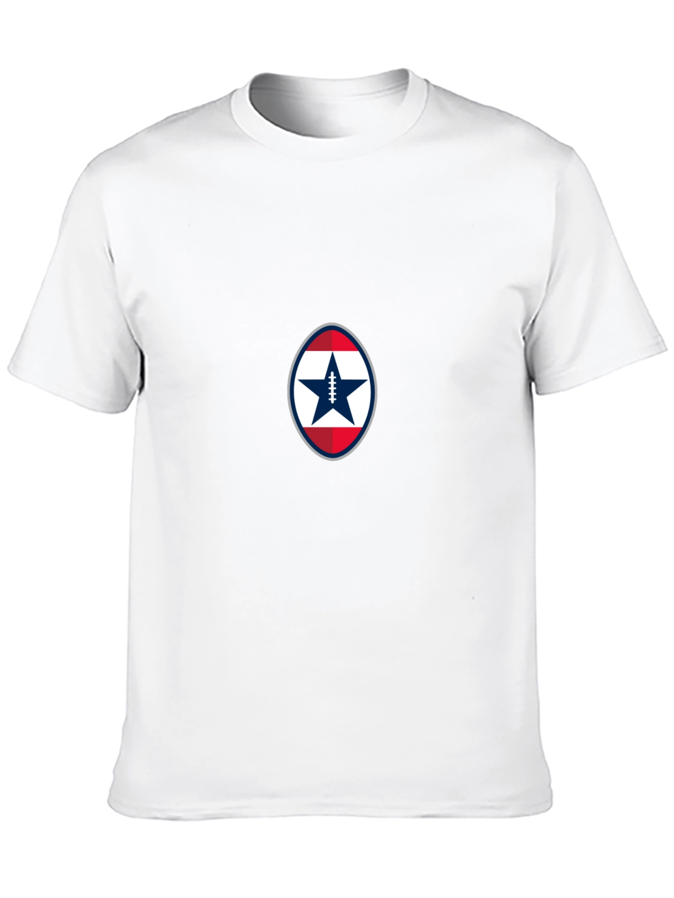 Patriotic Football Star Black T-Shirt