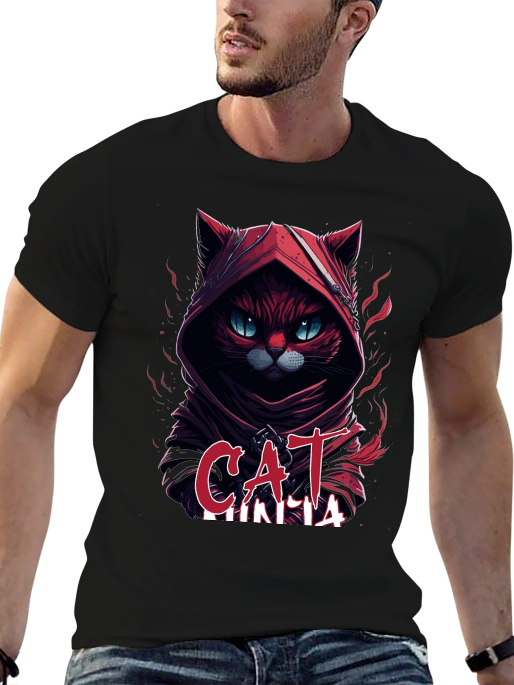Cat Ninja Graphic T-Shirt