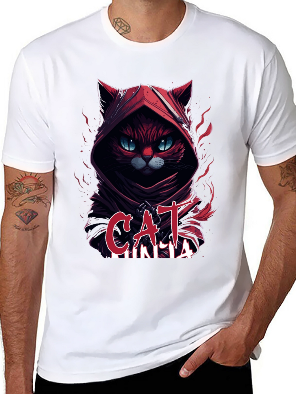 Cat Ninja Graphic T-Shirt