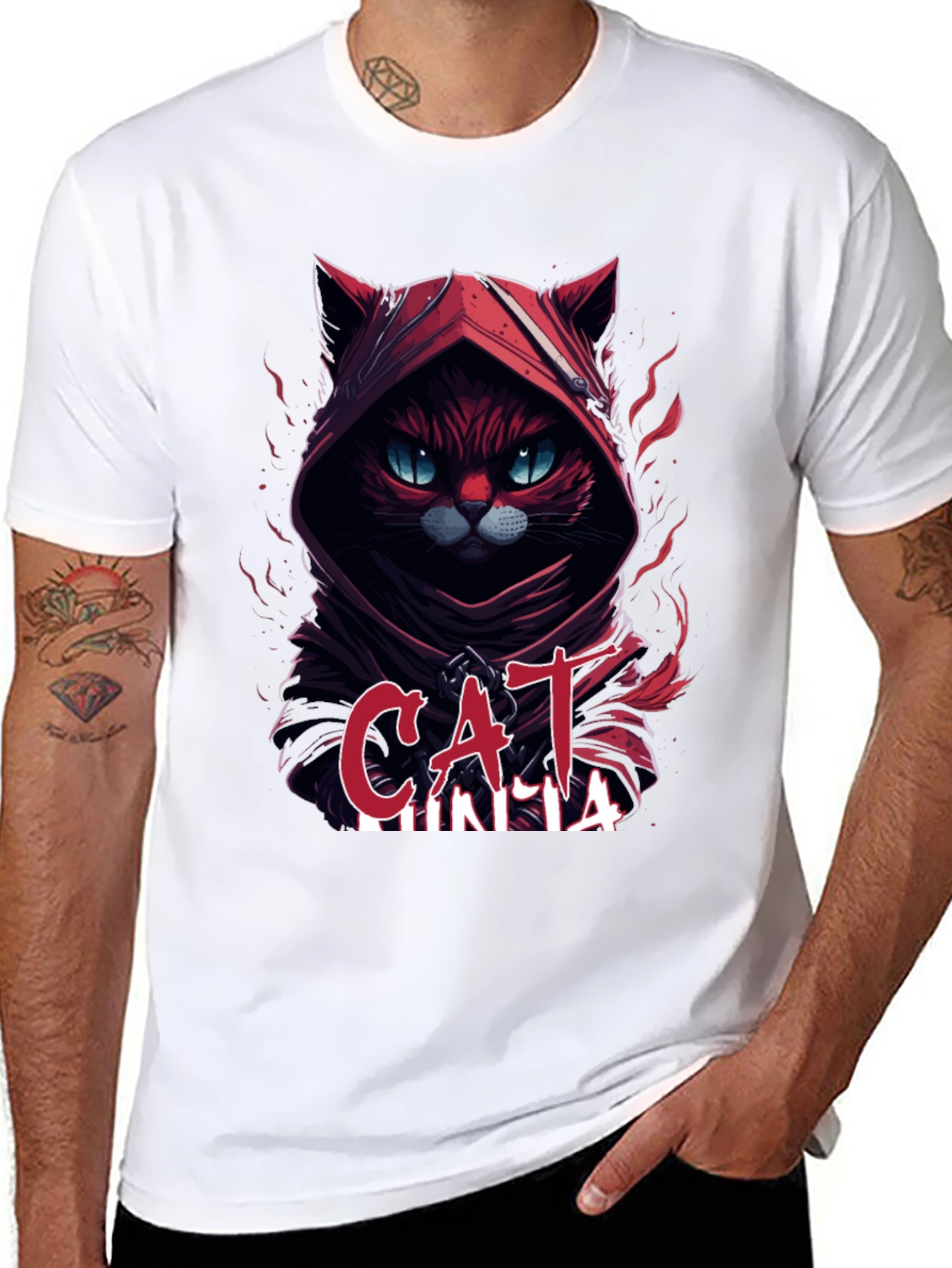 Cat Ninja Graphic T-Shirt