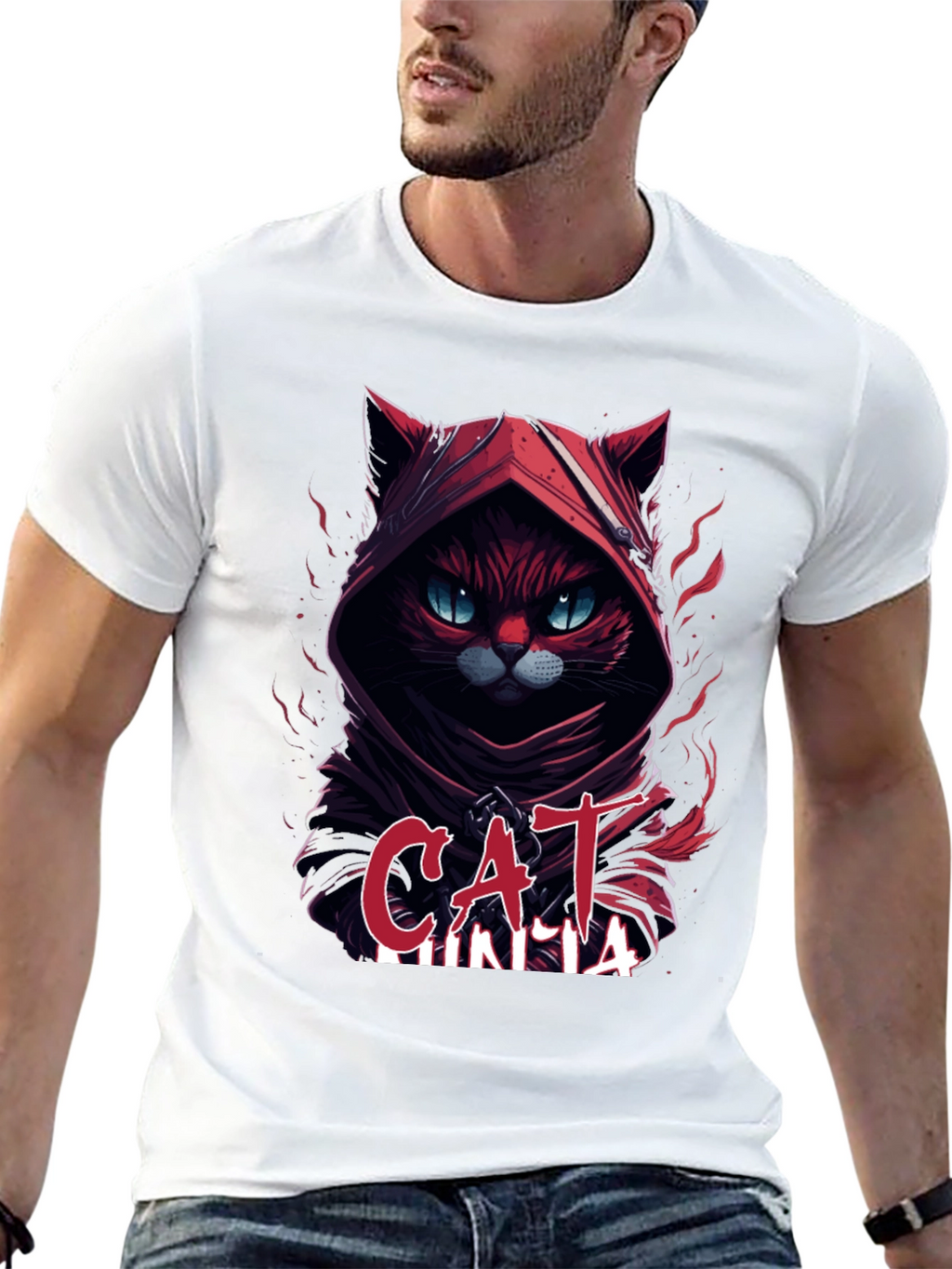 Cat Ninja Graphic T-Shirt