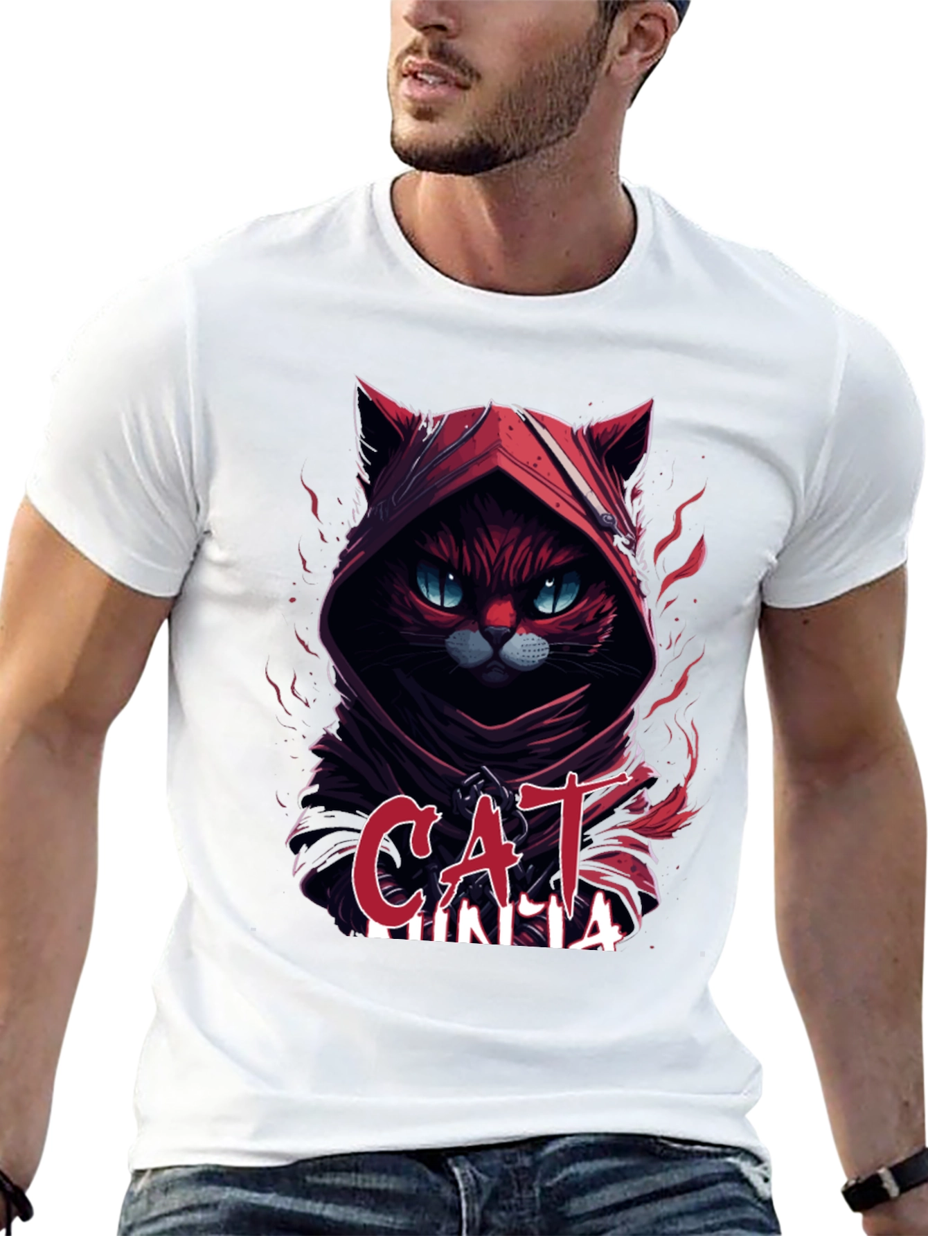 Cat Ninja Graphic T-Shirt