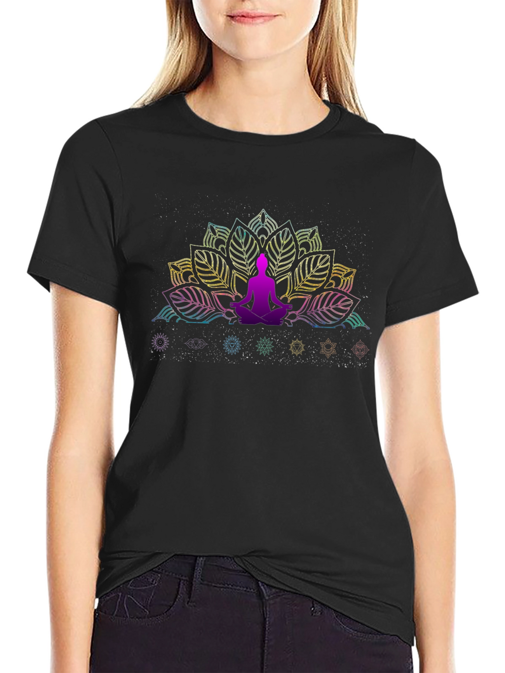 Chakra Lotus Meditation T-Shirt - Spiritual Design