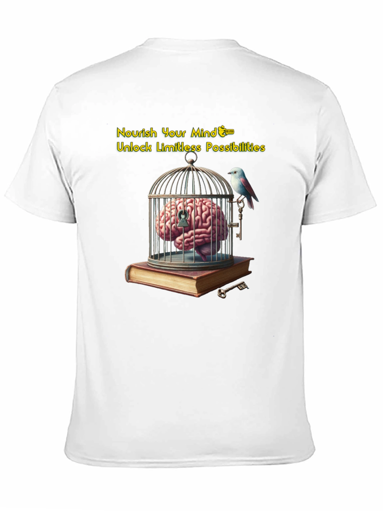 Unlock Your Potential: Brain & Birdcage Graphic Tee
