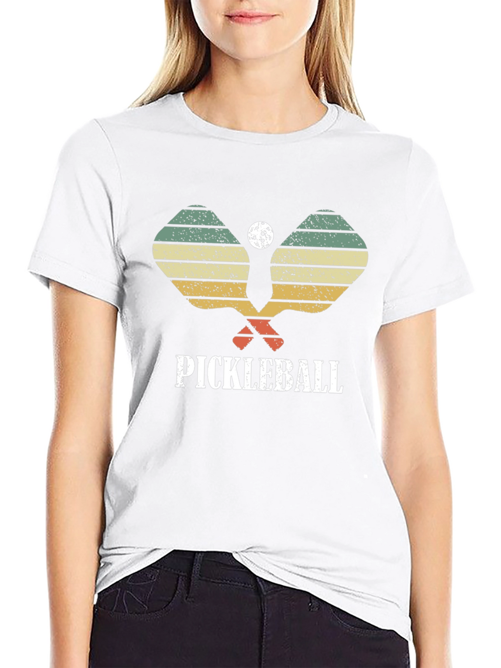 Retro Pickleball Paddle & Ball Graphic T-Shirt