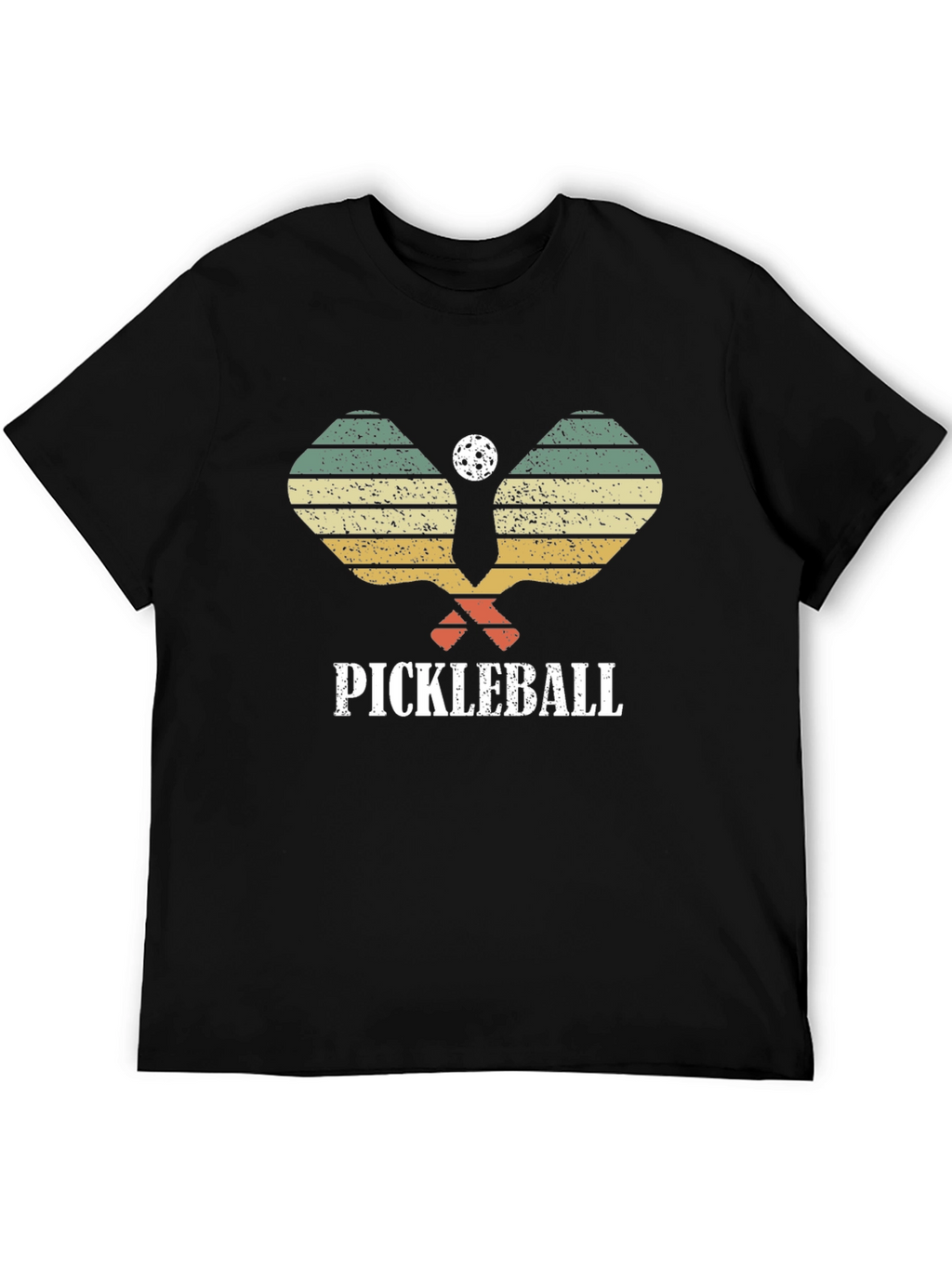 Retro Pickleball Paddle & Ball Graphic T-Shirt