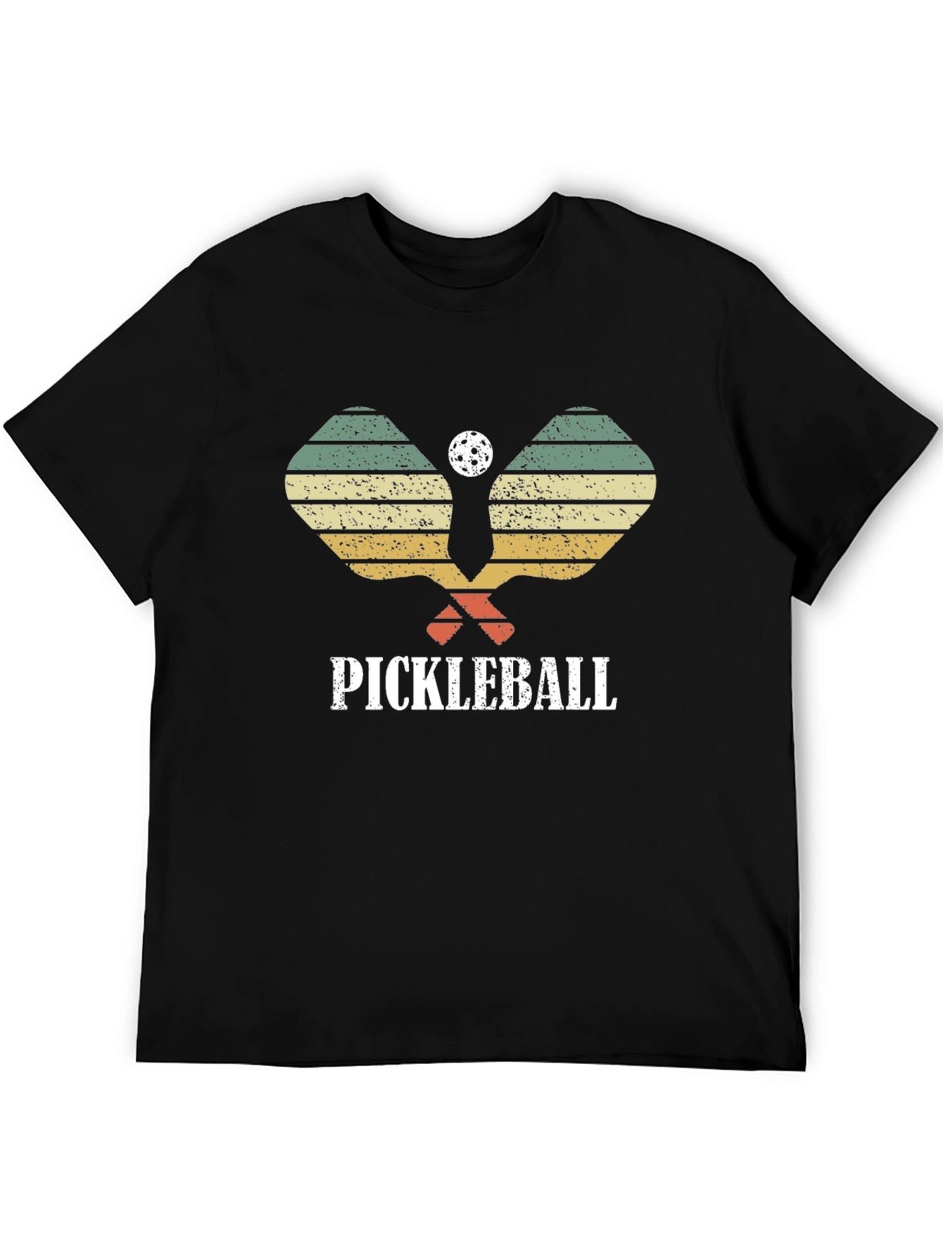 Retro Pickleball Paddle & Ball Graphic T-Shirt