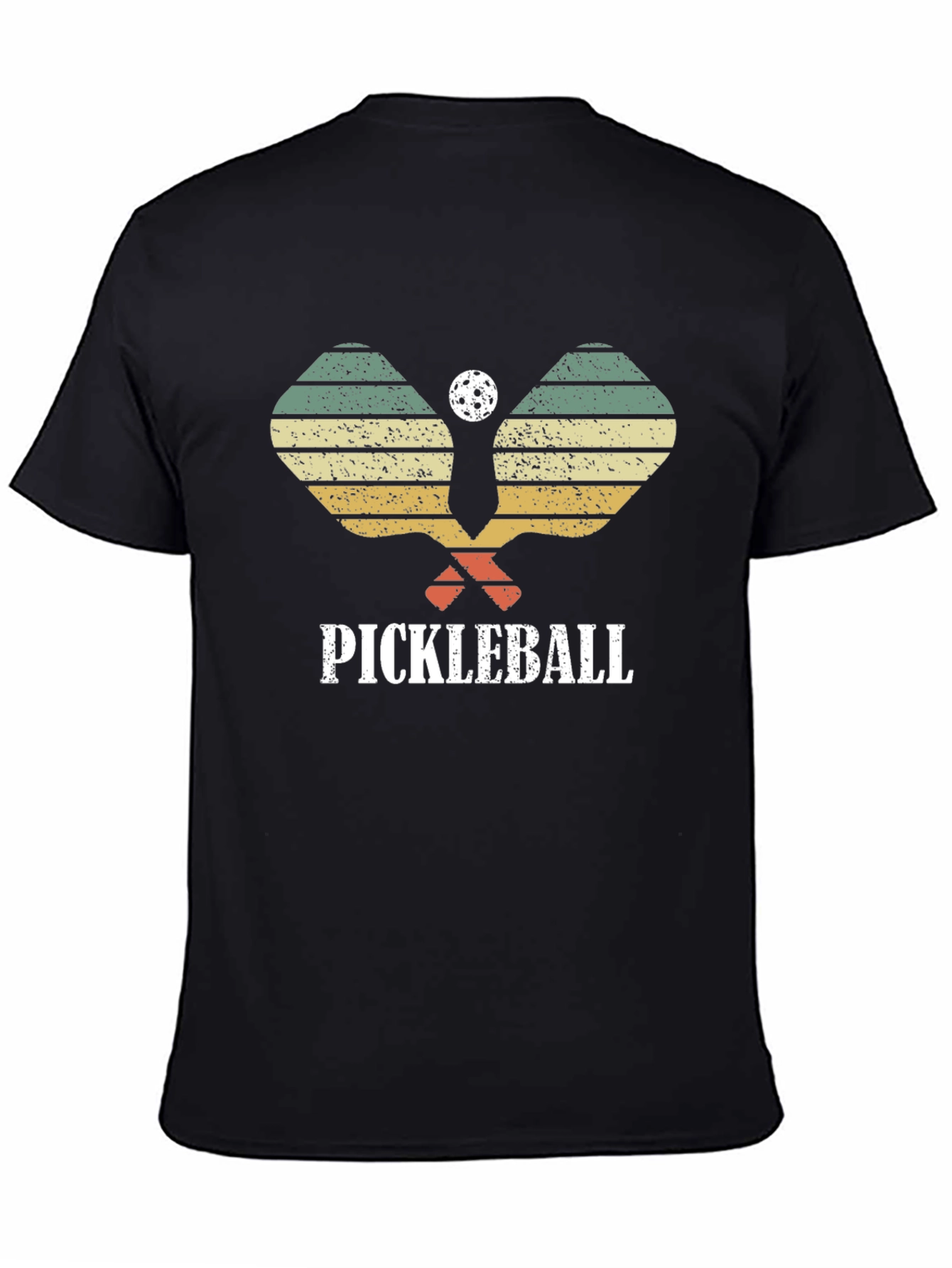 Retro Pickleball Paddle & Ball Graphic T-Shirt