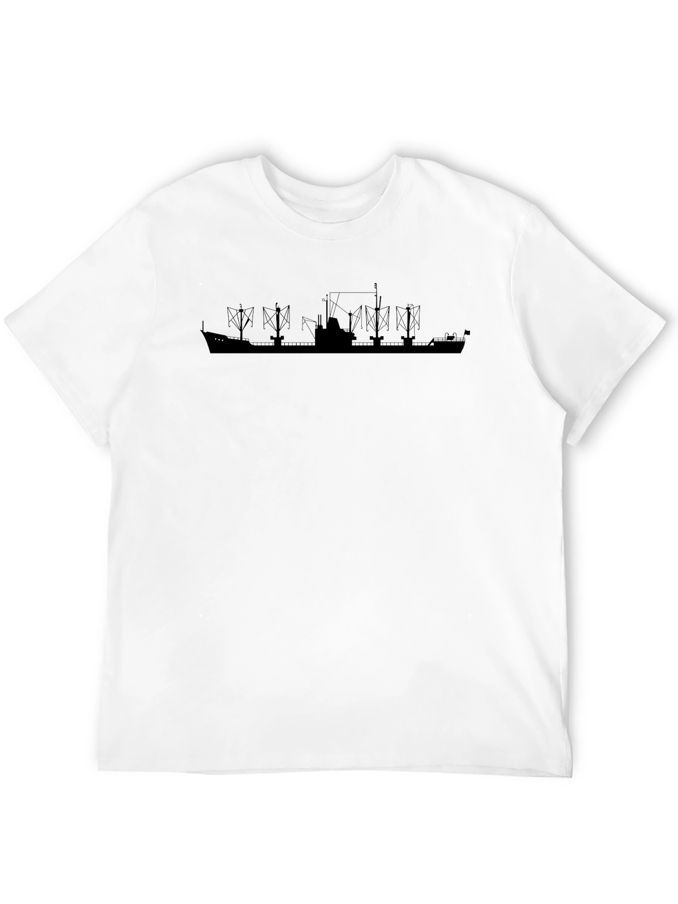 Black Ship Silhouette Graphic T-Shirt