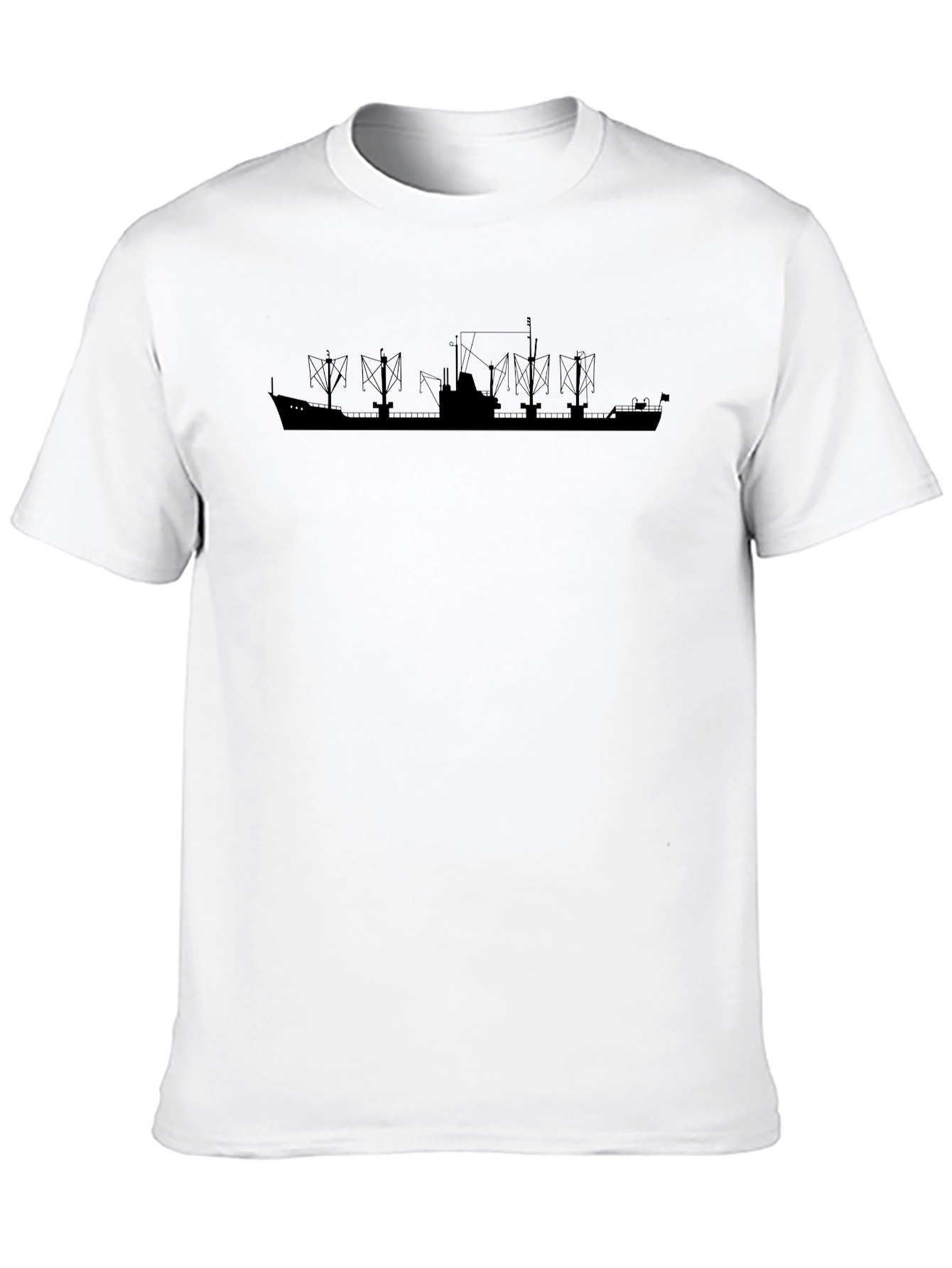 Black Ship Silhouette Graphic T-Shirt