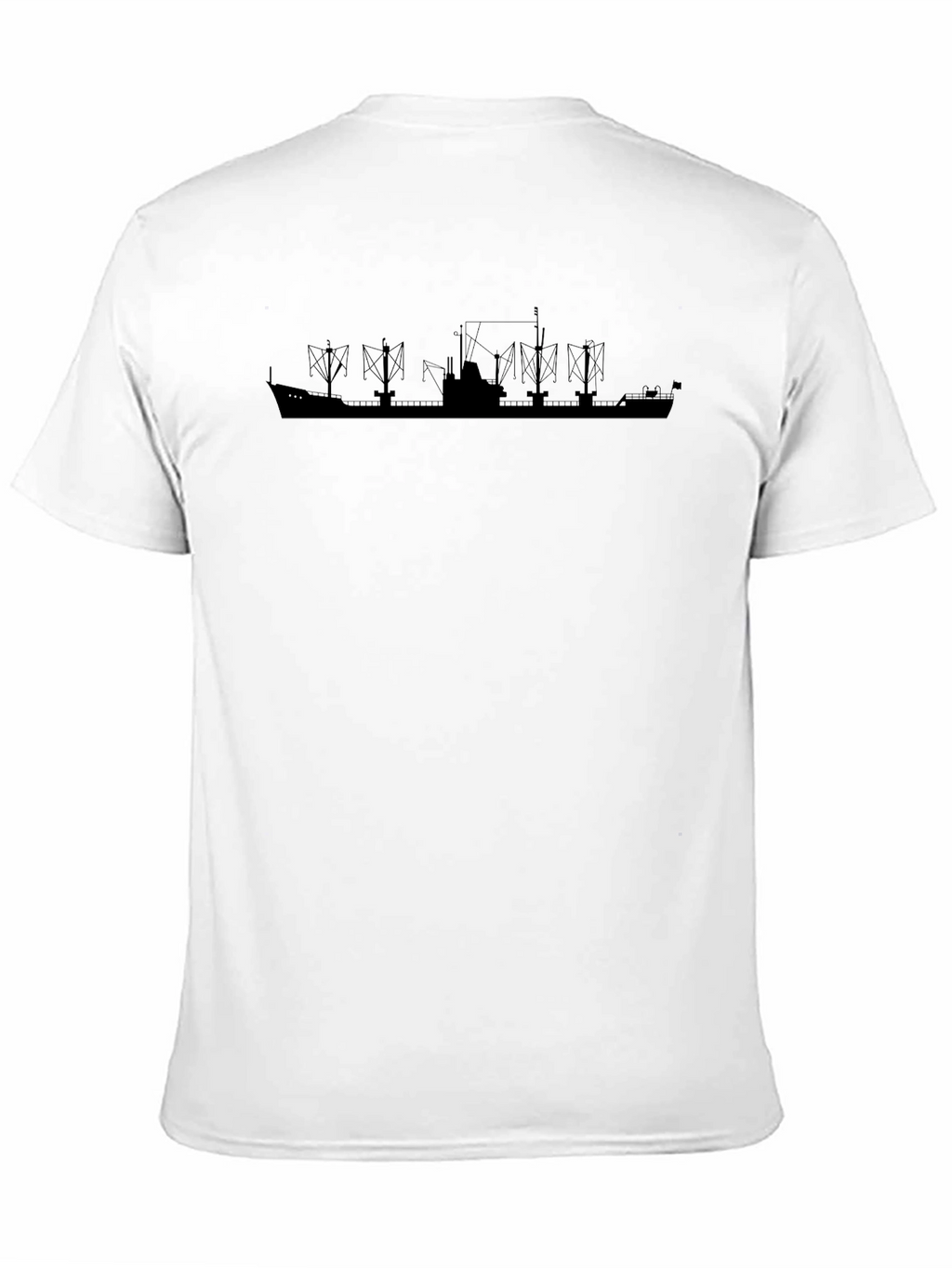 Black Ship Silhouette Graphic T-Shirt