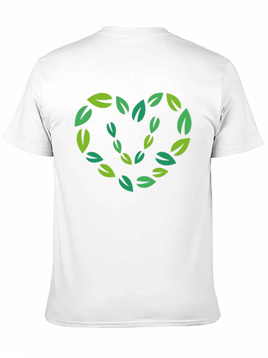 Nature Lovers Leaf Heart Black T-Shirt