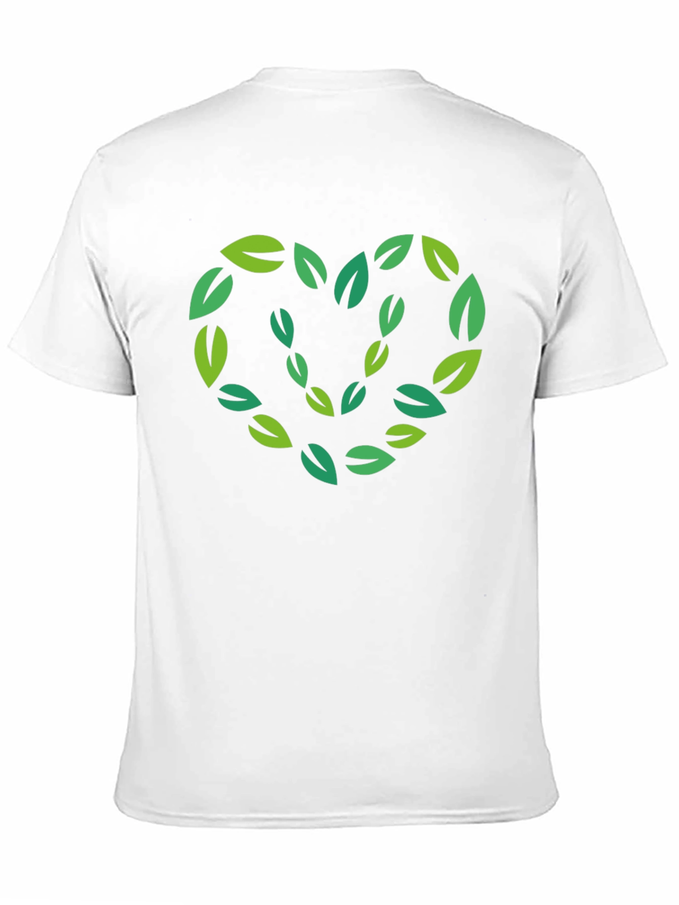 Nature Lovers Leaf Heart Black T-Shirt