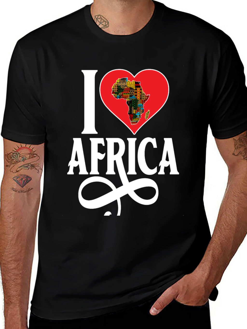 I Heart Africa Graphic T-Shirt - Black