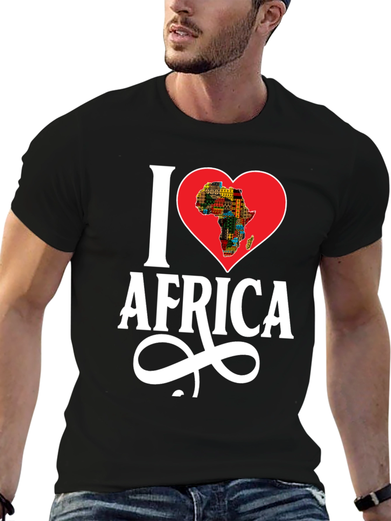 I Heart Africa Graphic T-Shirt - Black