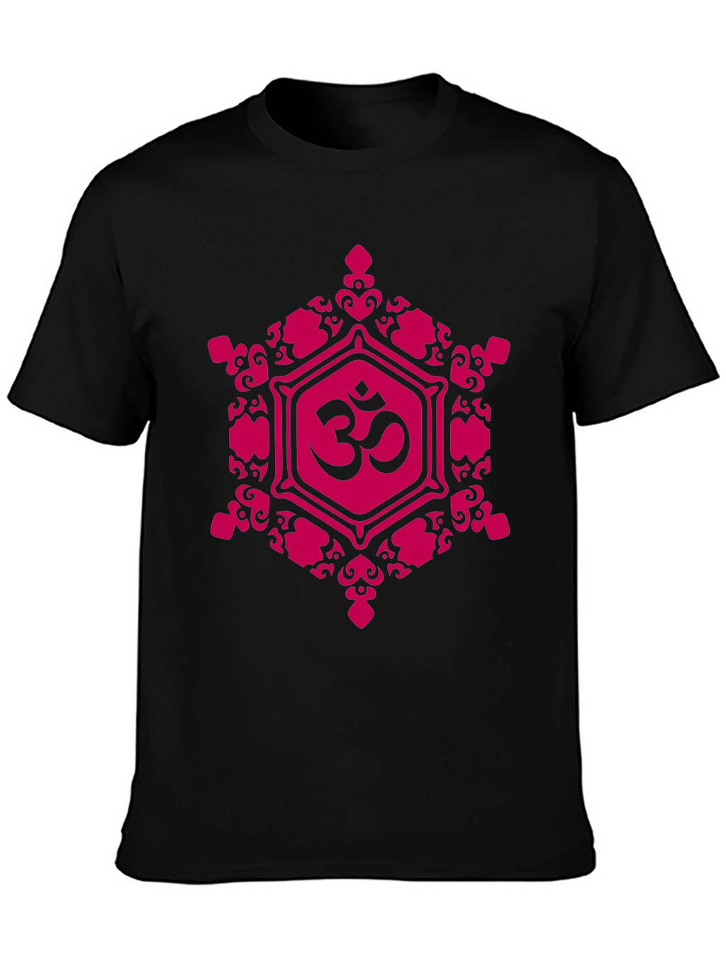 Om Symbol Graphic Tee - Black Cotton Blend T-Shirt