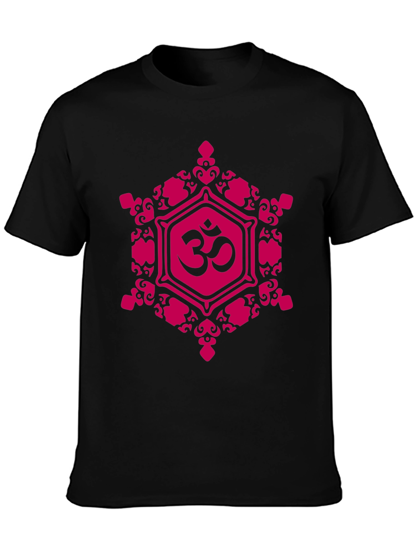 Om Symbol Graphic Tee - Black Cotton Blend T-Shirt