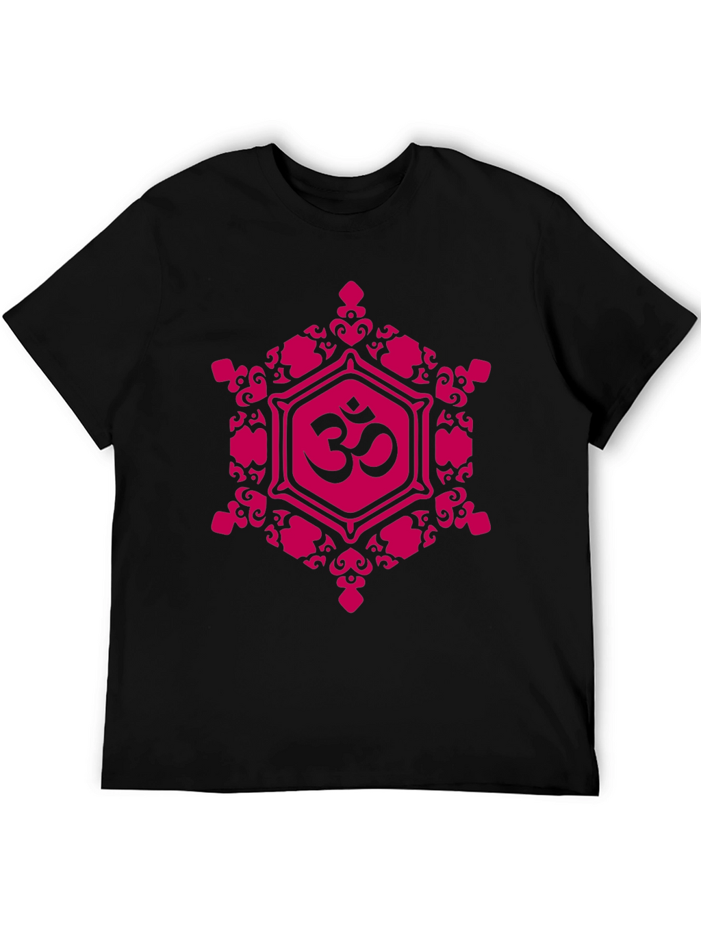 Om Symbol Graphic Tee - Black Cotton Blend T-Shirt