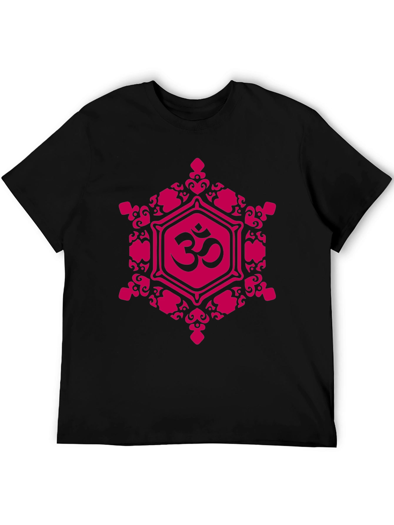 Om Symbol Graphic Tee - Black Cotton Blend T-Shirt