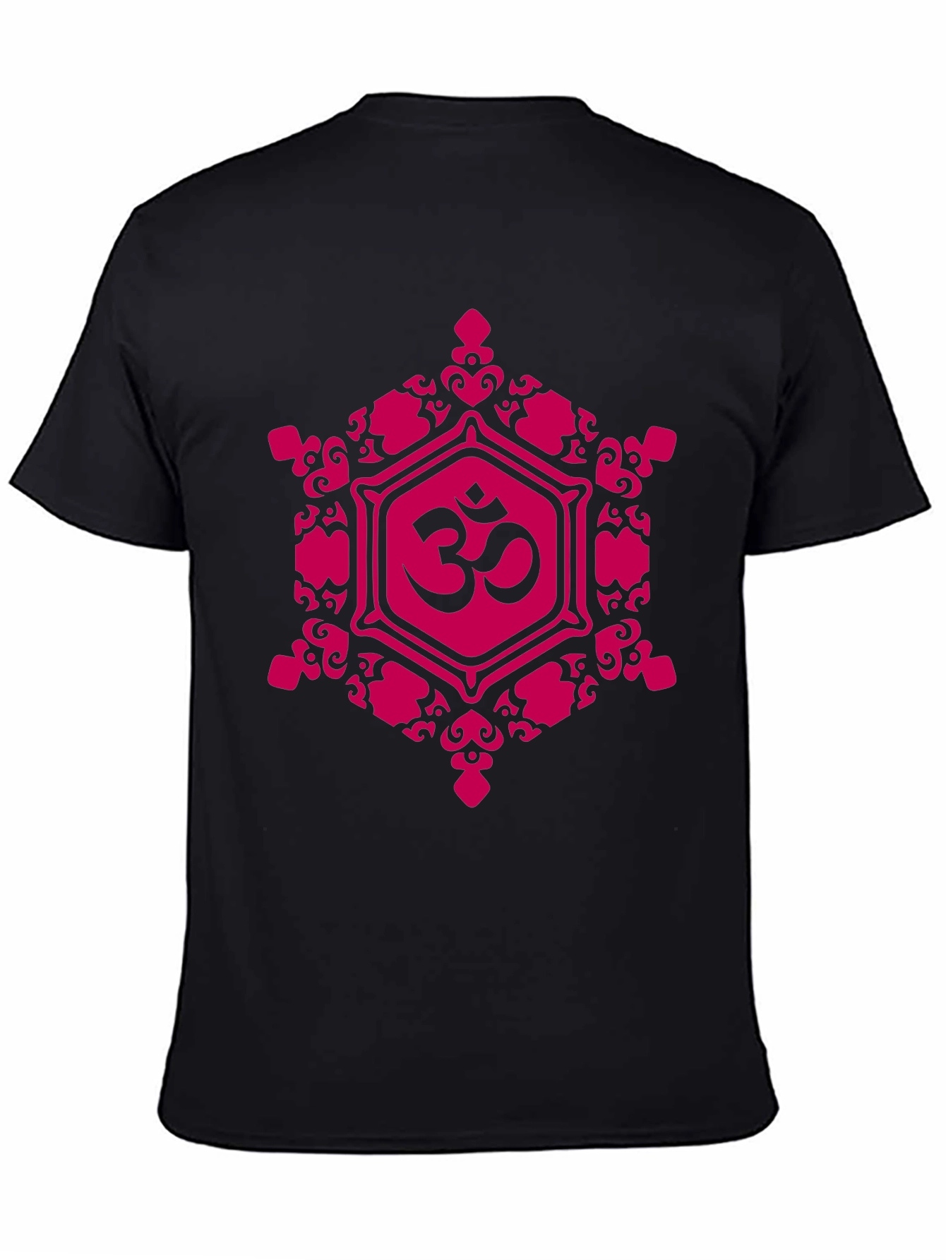 Om Symbol Graphic Tee - Black Cotton Blend T-Shirt