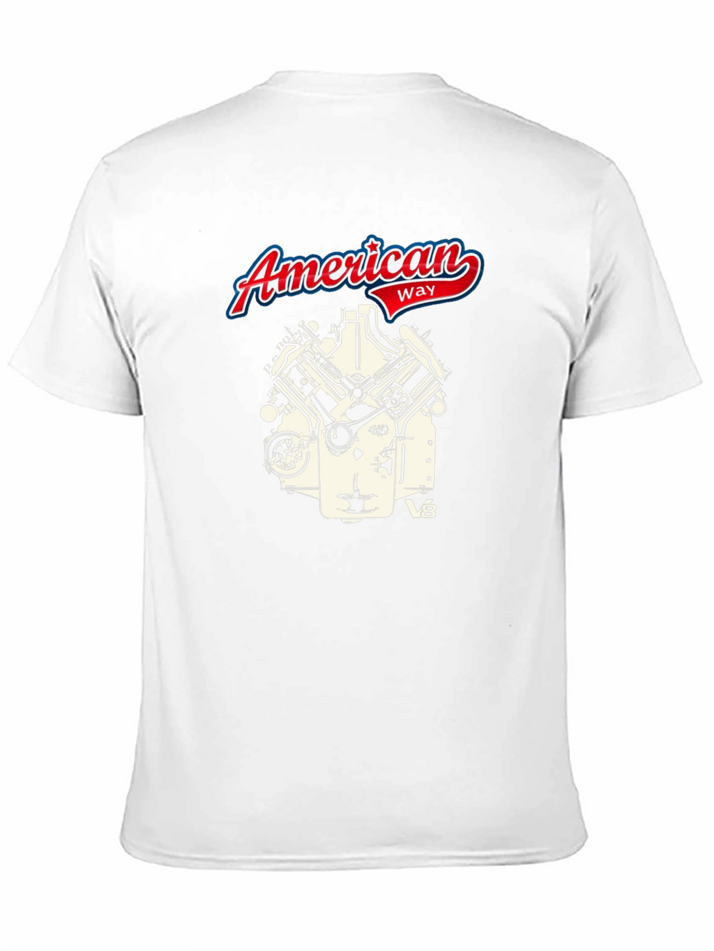 American Way V8 Engine Graphic Black Tee