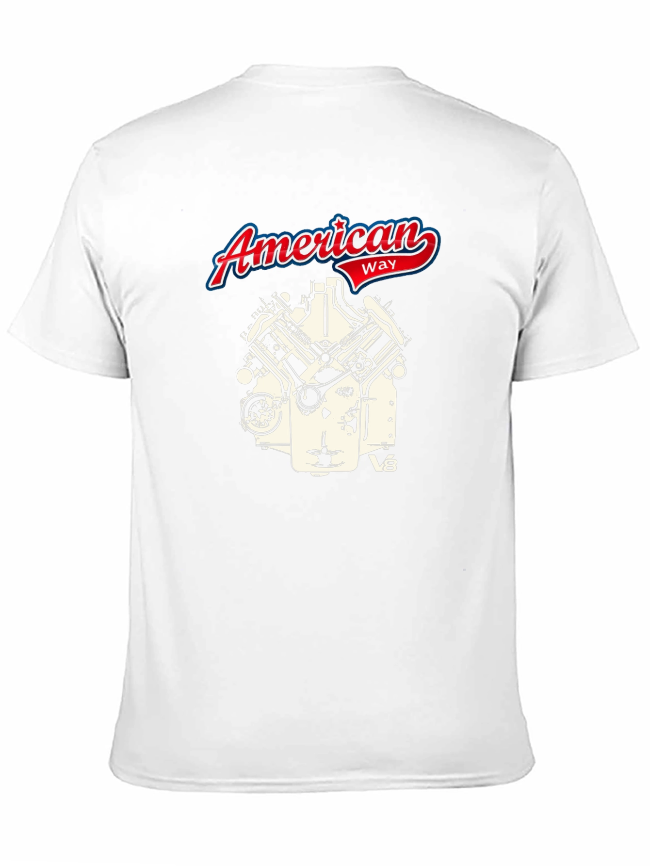 American Way V8 Engine Graphic Black Tee