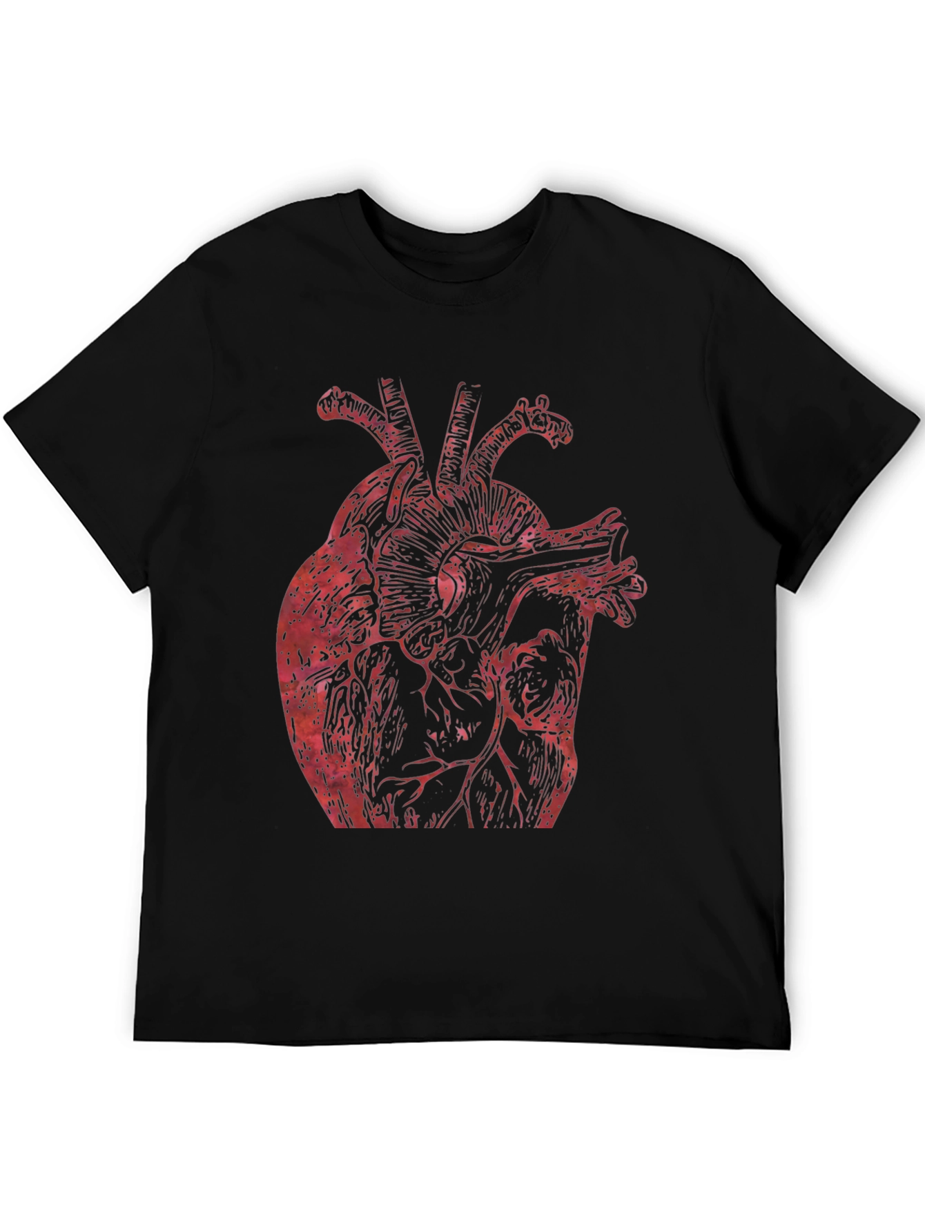 Anatomical Heart Graphic Tee - Bold Black Shirt