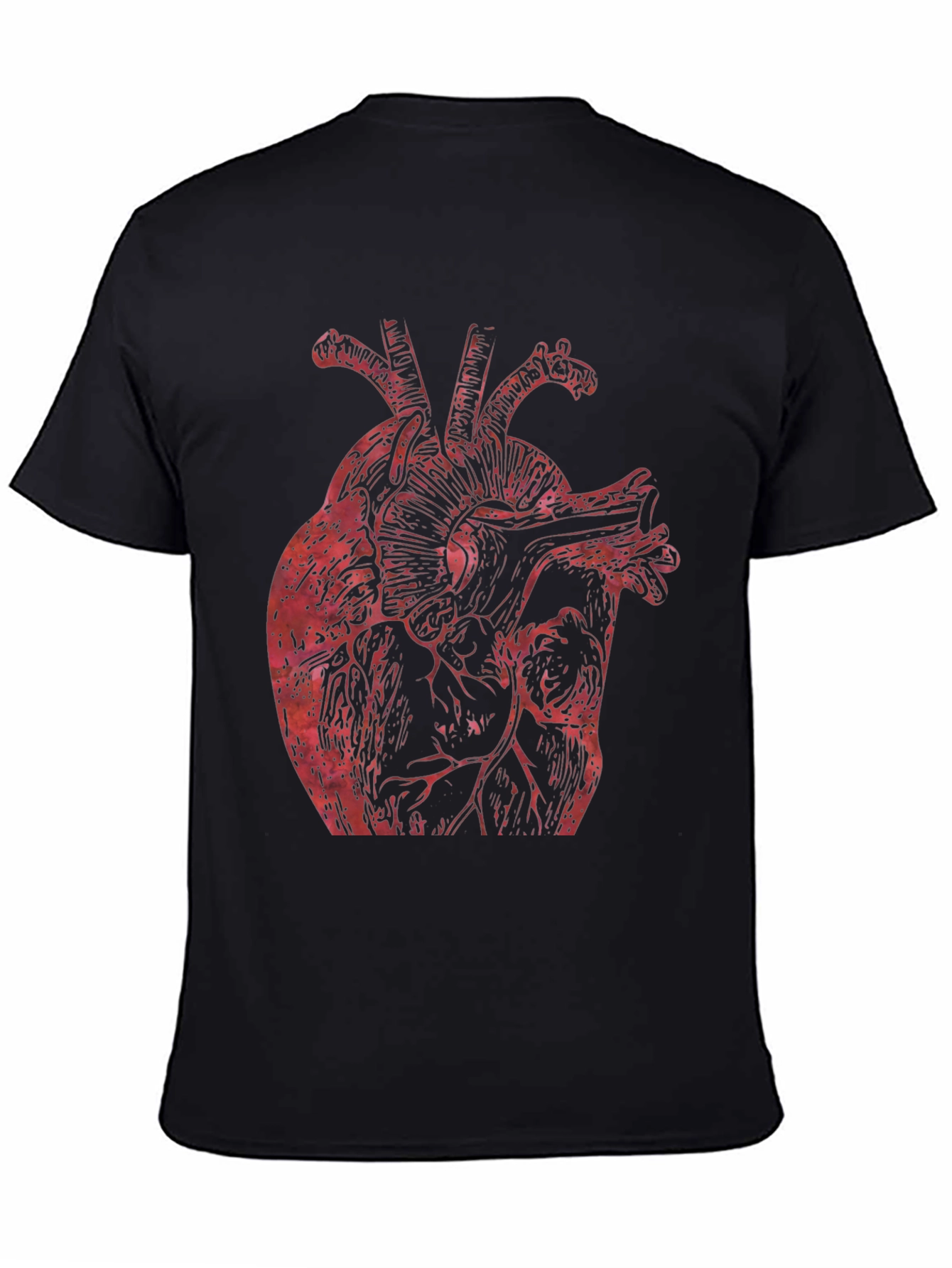 Anatomical Heart Graphic Tee - Bold Black Shirt