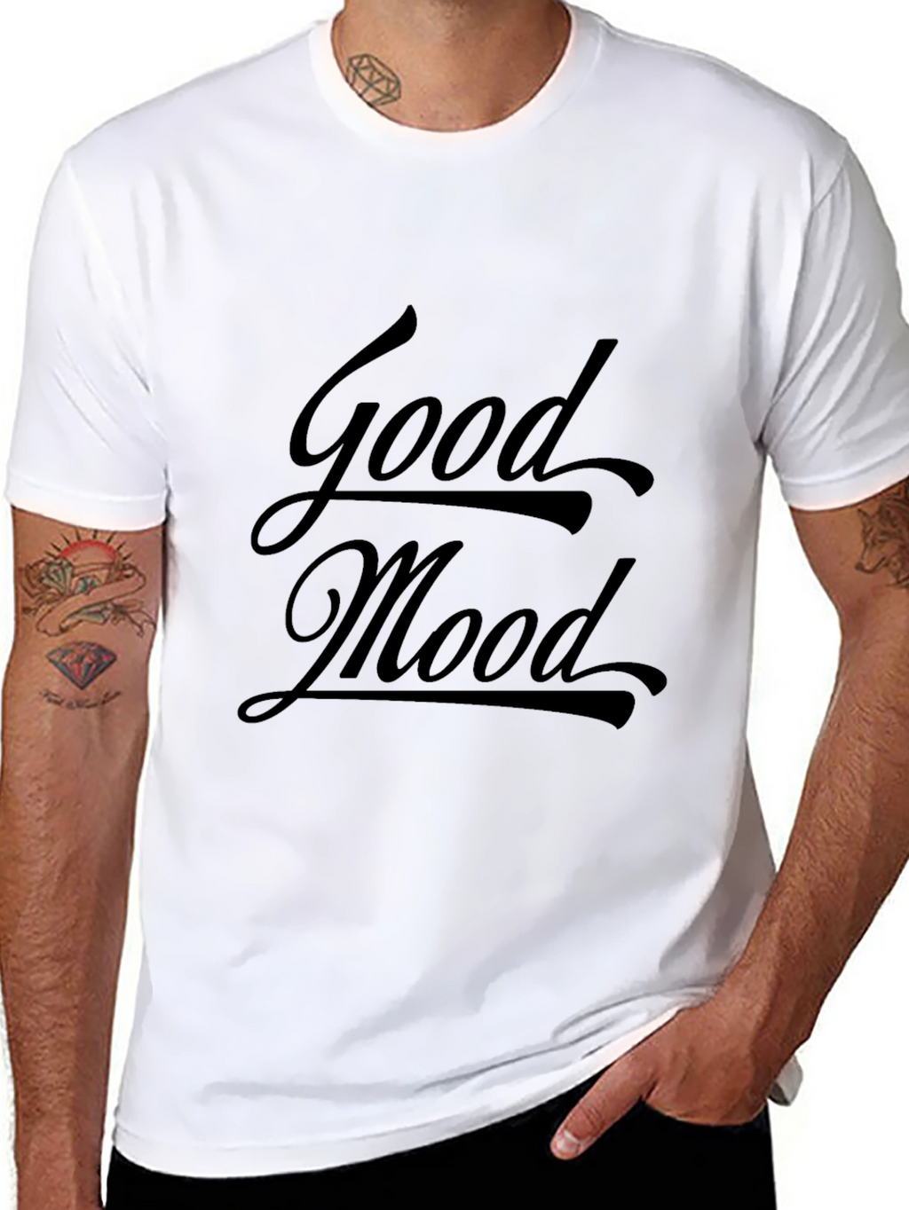 Good Mood Black T-Shirt - Stylish & Comfy