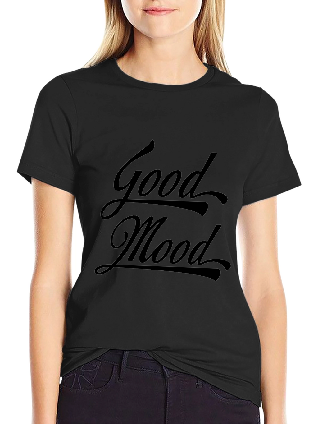 Good Mood Black T-Shirt - Stylish & Comfy