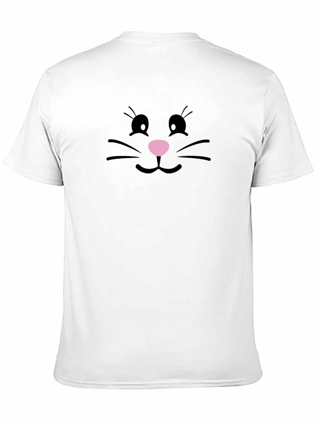 Cute Bunny Face Black T-Shirt
