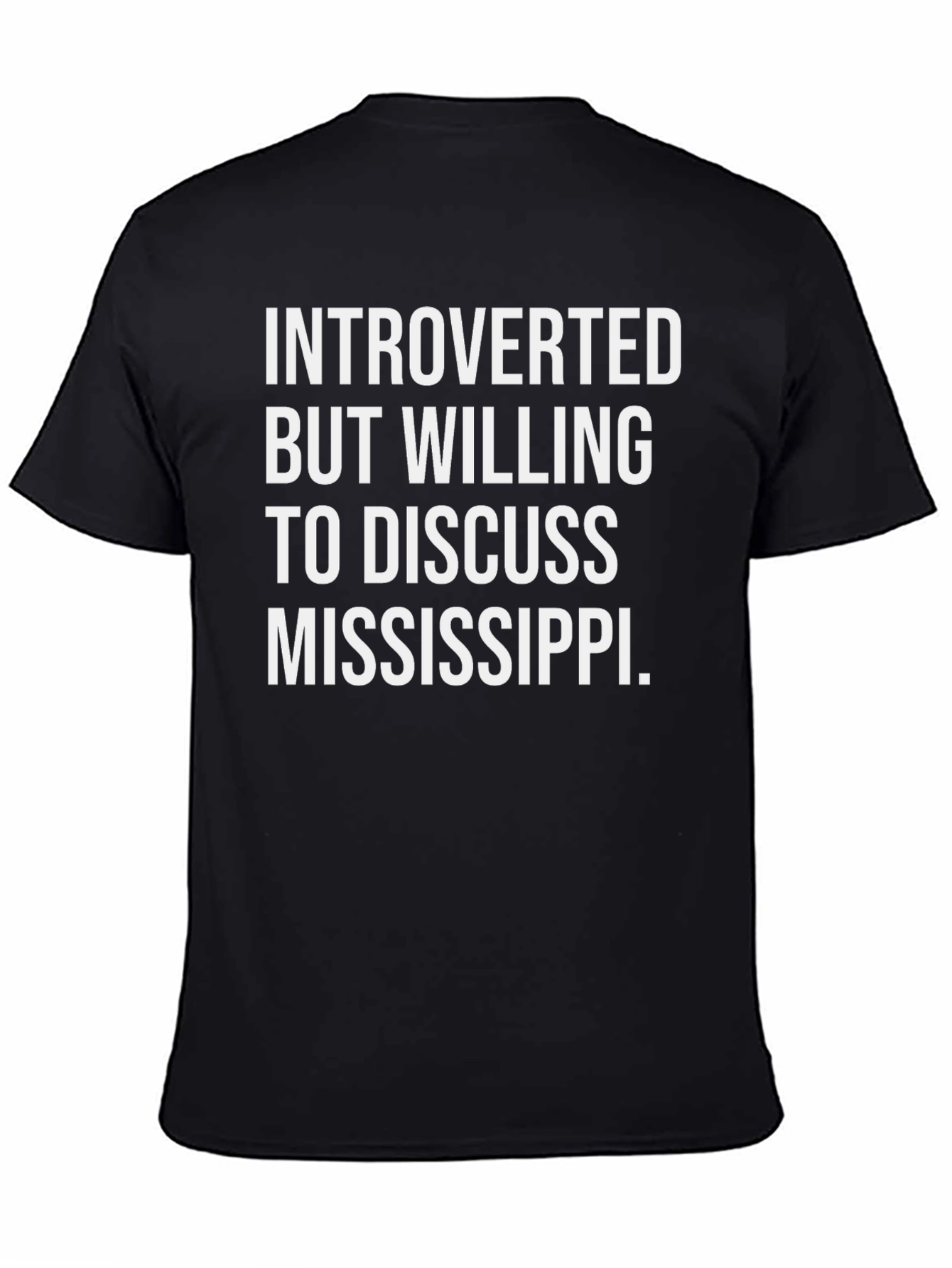 Introverted Mississippi Graphic Tee - Black