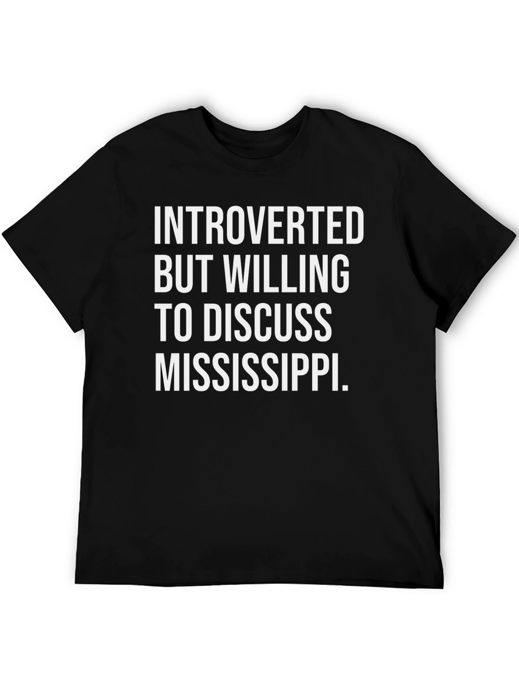 Introverted Mississippi Graphic Tee - Black