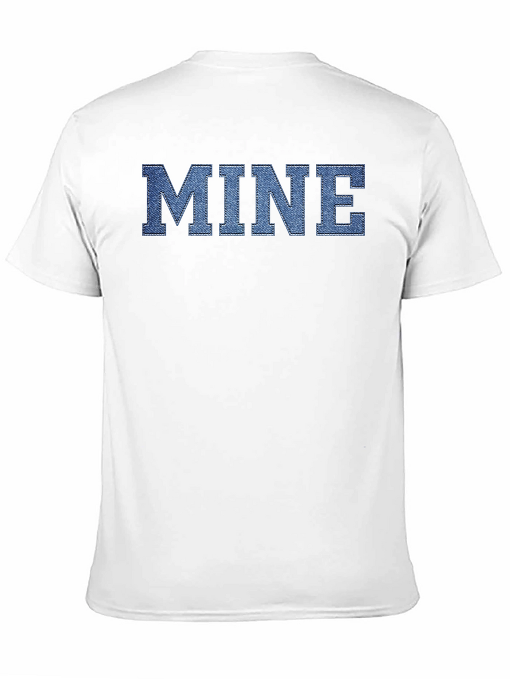 MINE Denim Letter Black T-Shirt