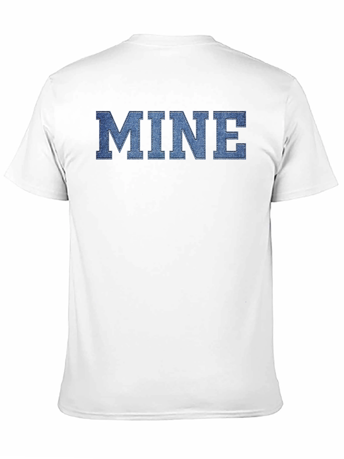 MINE Denim Letter Black T-Shirt