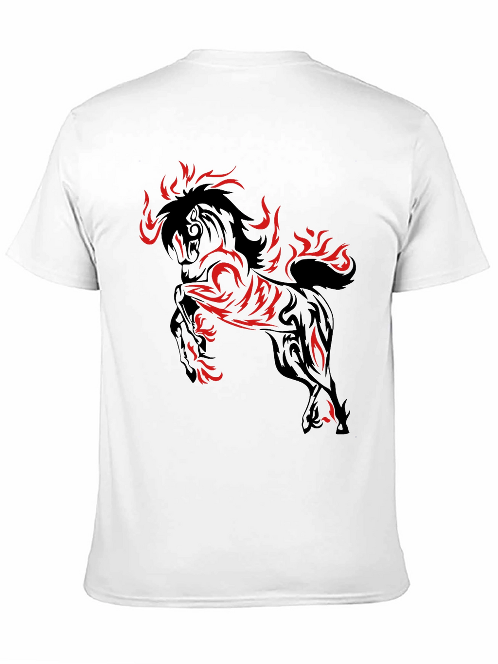Fiery Horse Graphic T-Shirt - Black
