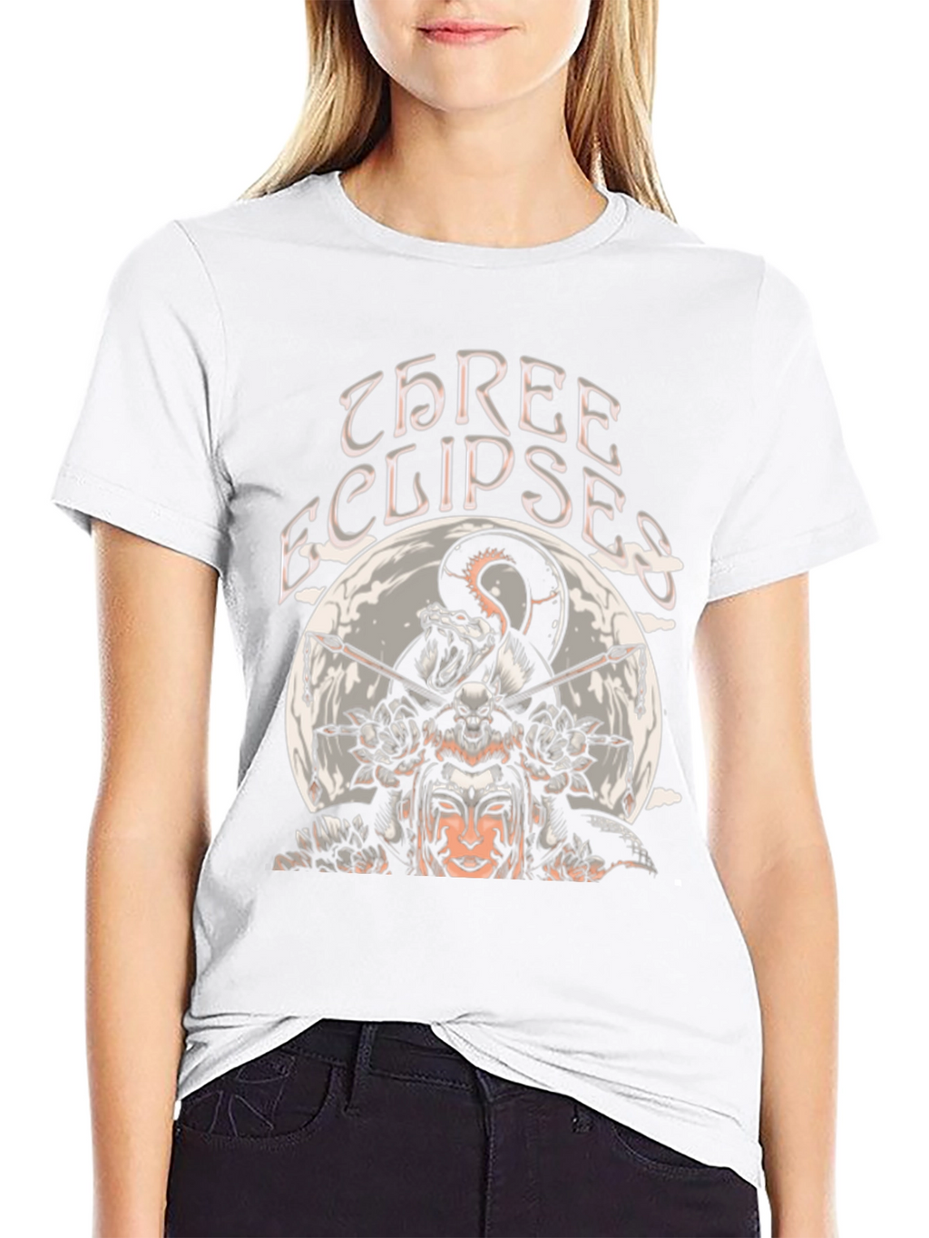 Three Eclipses Graphic Tee - Black Unisex T-Shirt
