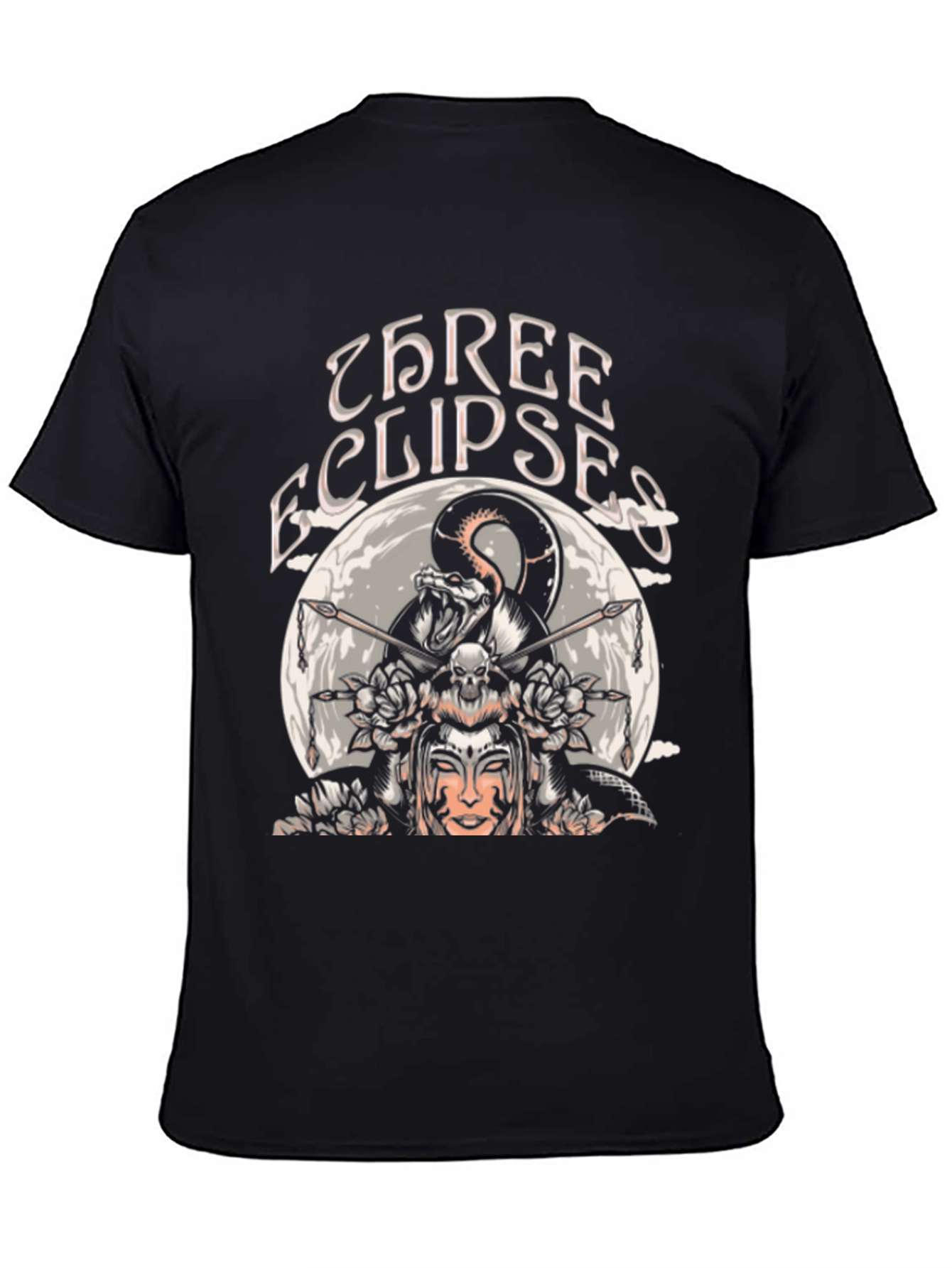 Three Eclipses Graphic Tee - Black Unisex T-Shirt