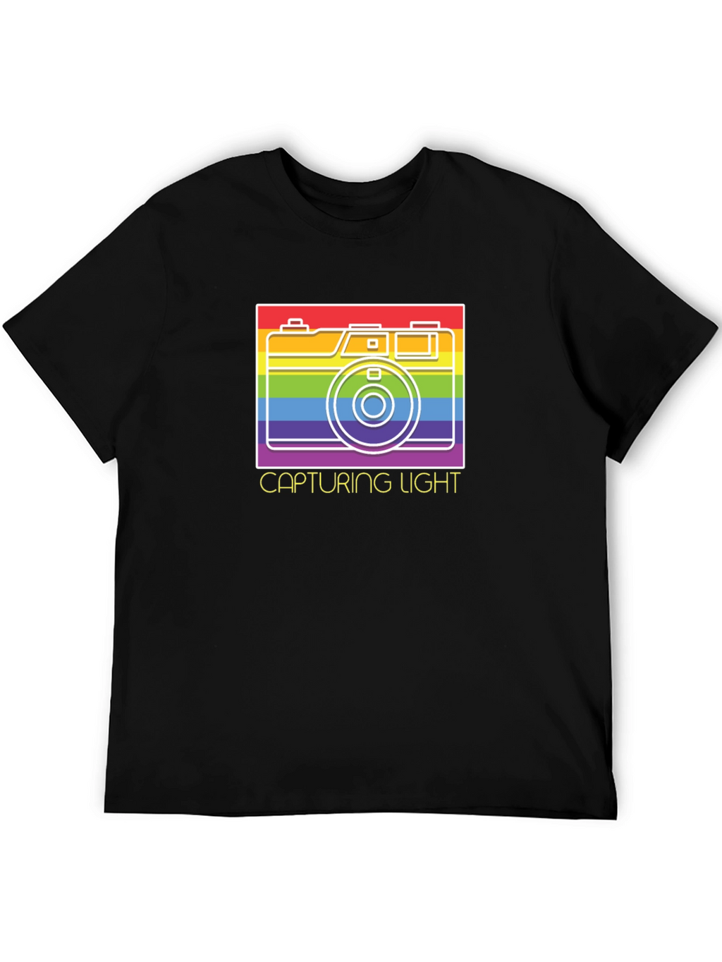 Capturing Light Rainbow Camera Graphic T-Shirt