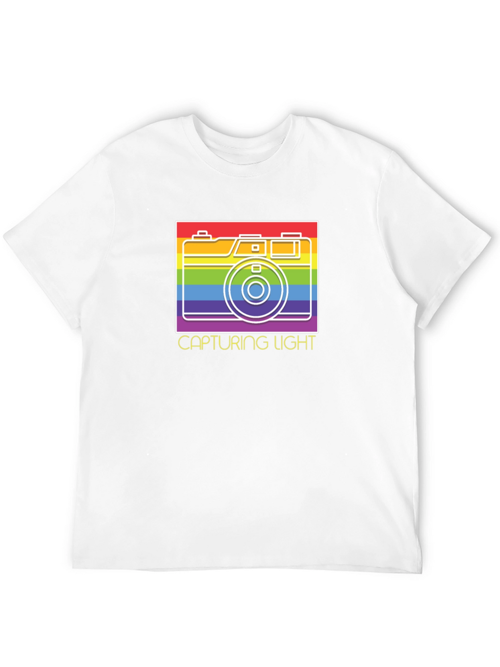 Capturing Light Rainbow Camera Graphic T-Shirt