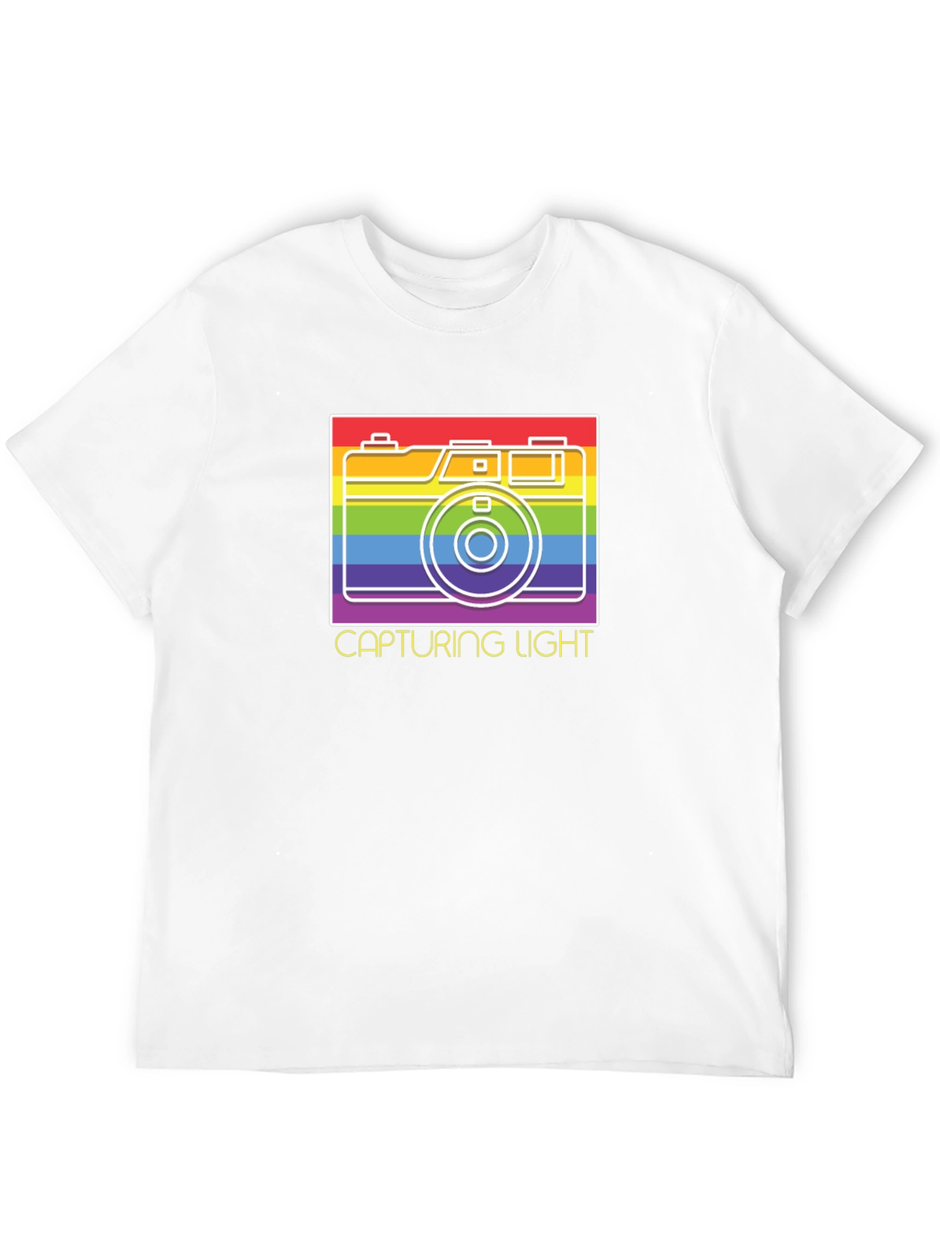 Capturing Light Rainbow Camera Graphic T-Shirt