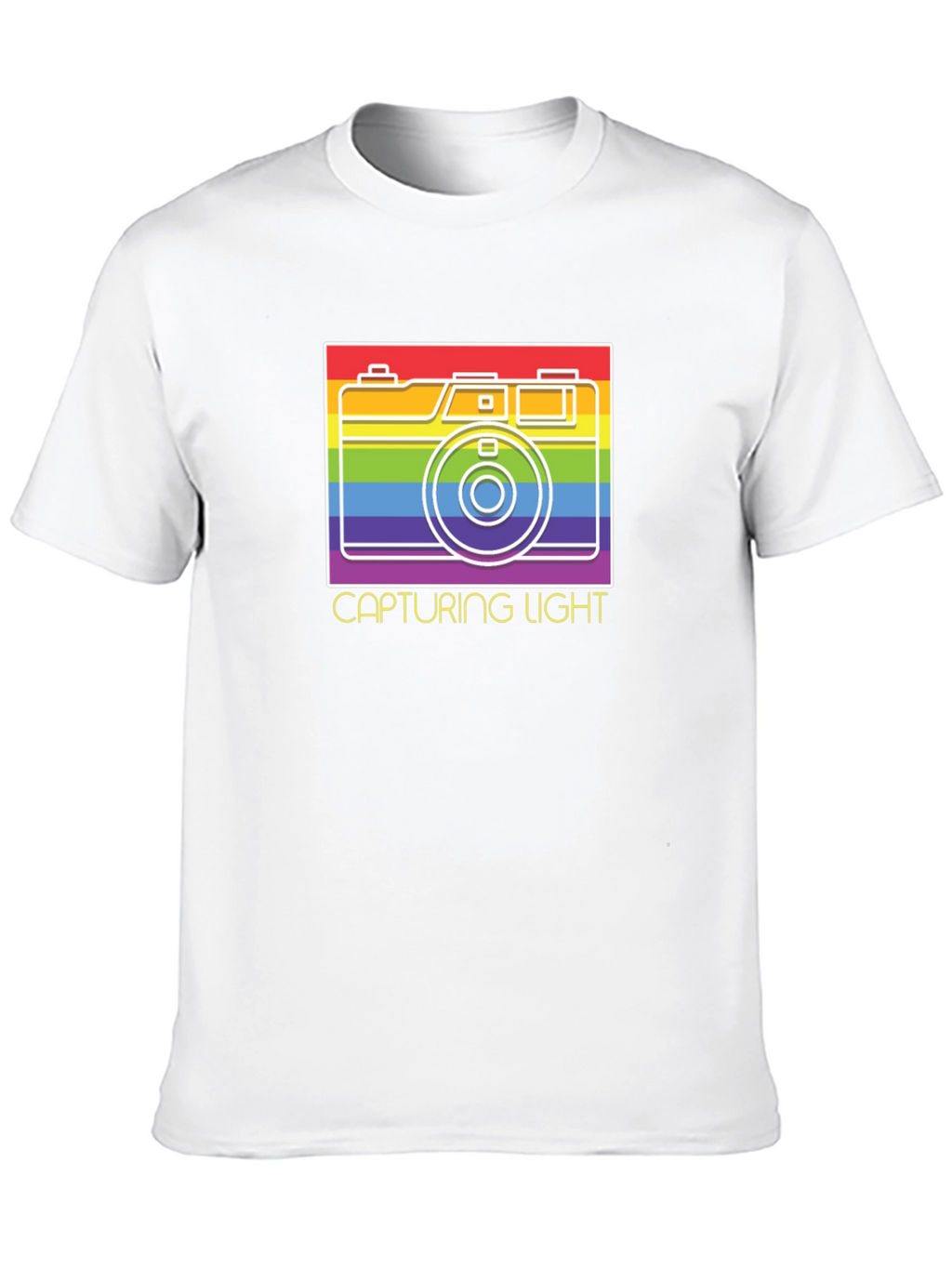 Capturing Light Rainbow Camera Graphic T-Shirt