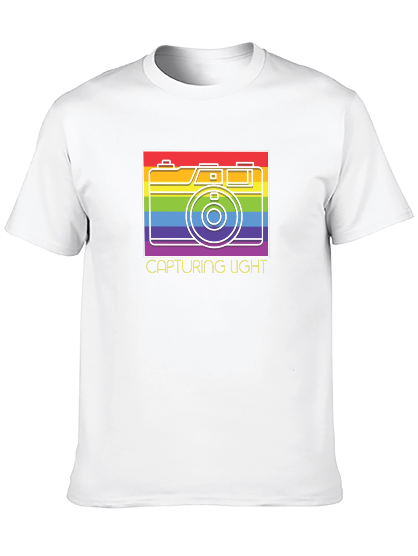 Capturing Light Rainbow Camera Graphic T-Shirt